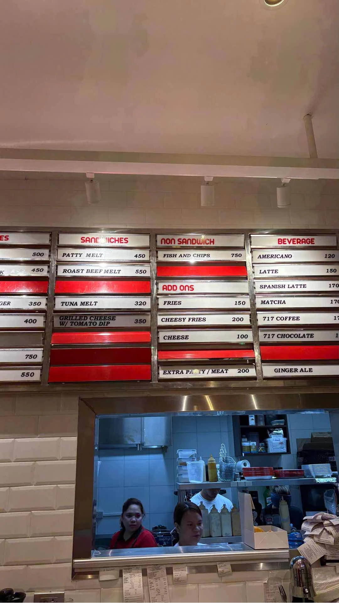 Menu of 717 DELI