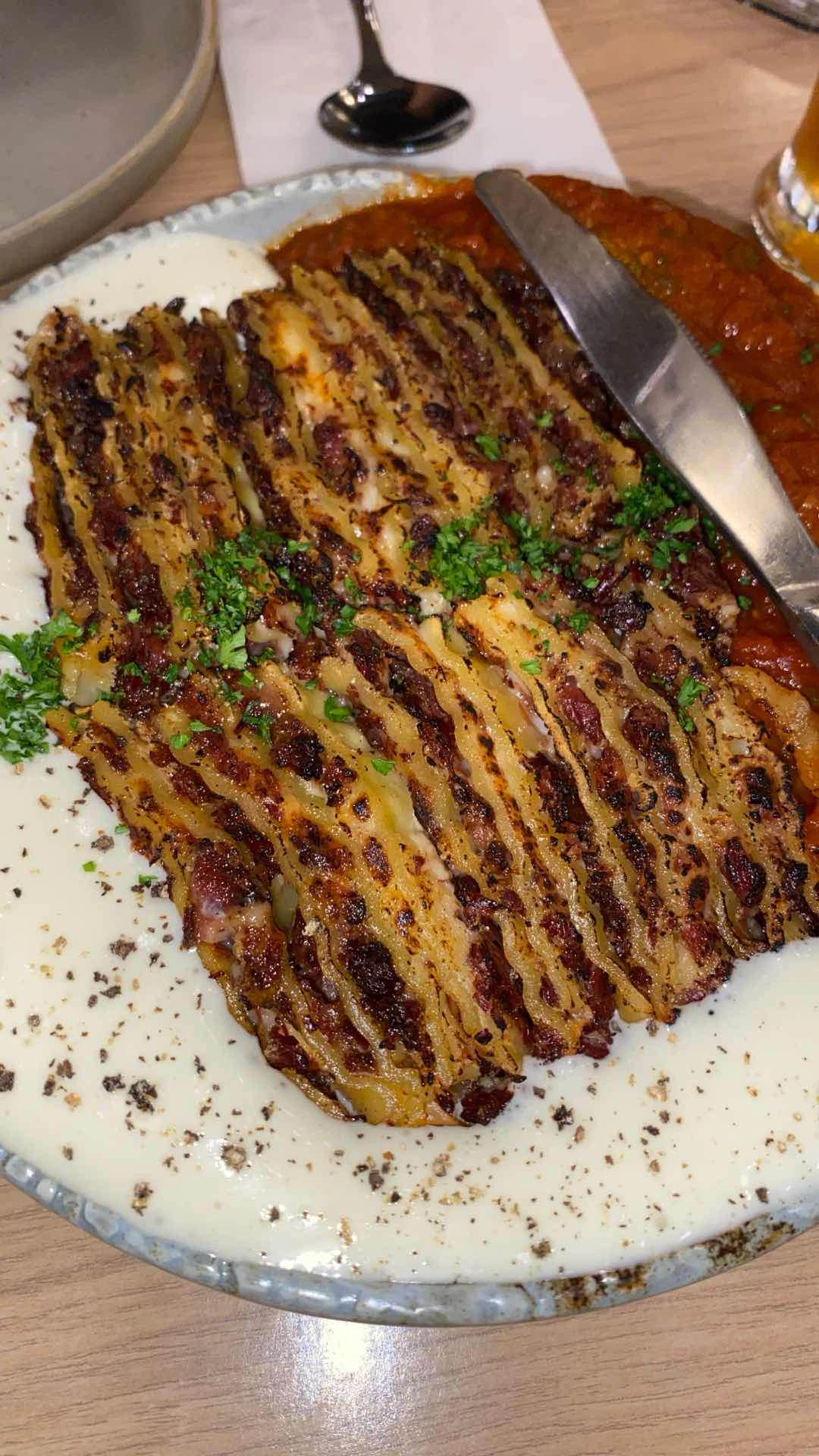 wood-fired lasagna