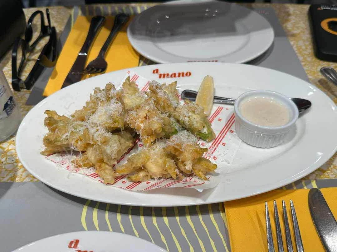 fried squash flowers of a mano BGC
