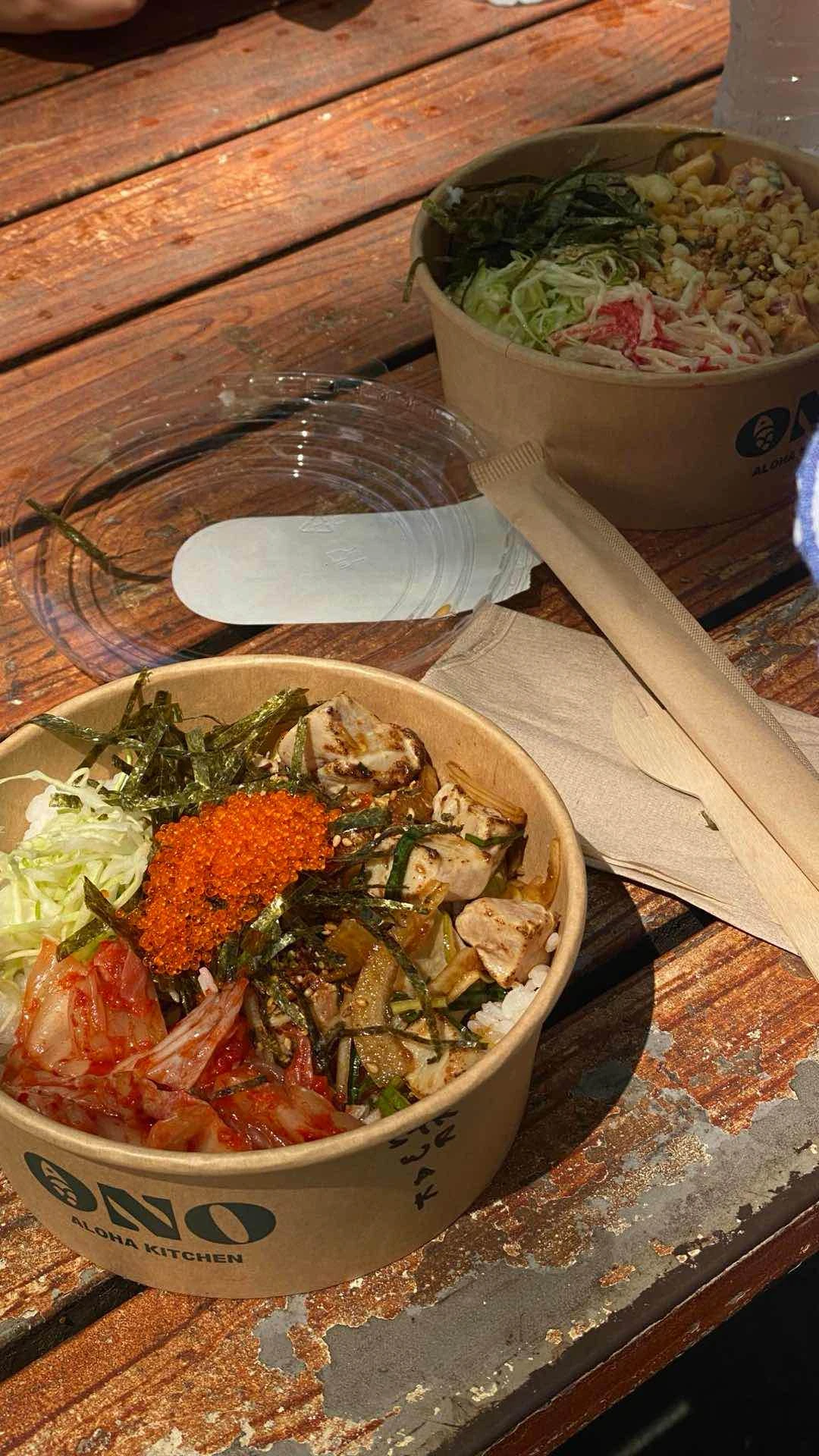 Tuna Poke Bowl w/ Kimchi of Ono Aloha Kitchen