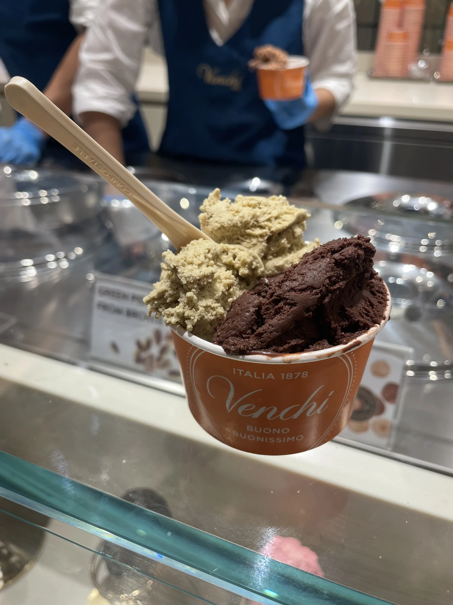 Green Pistachio / Chocoviar (dark chocolate)