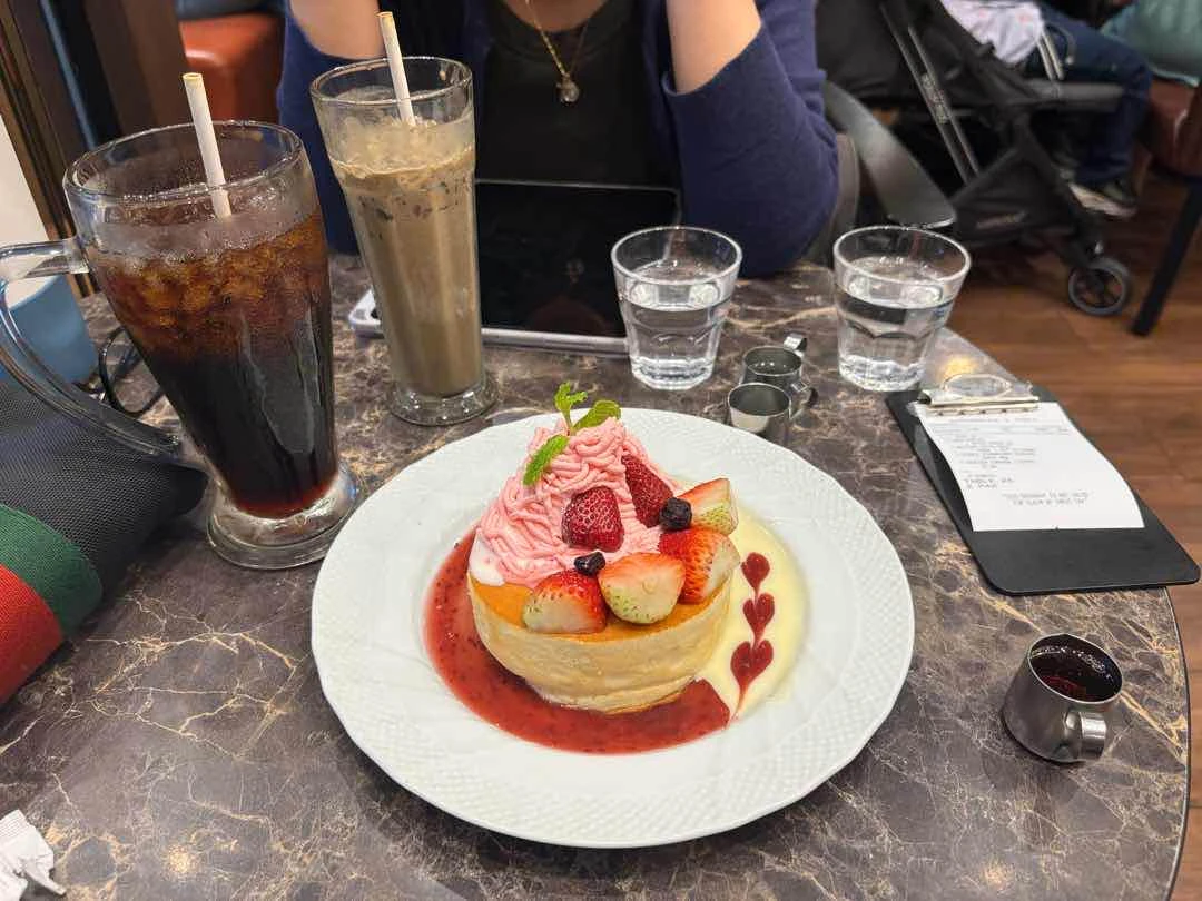 Pancake and Hojicha