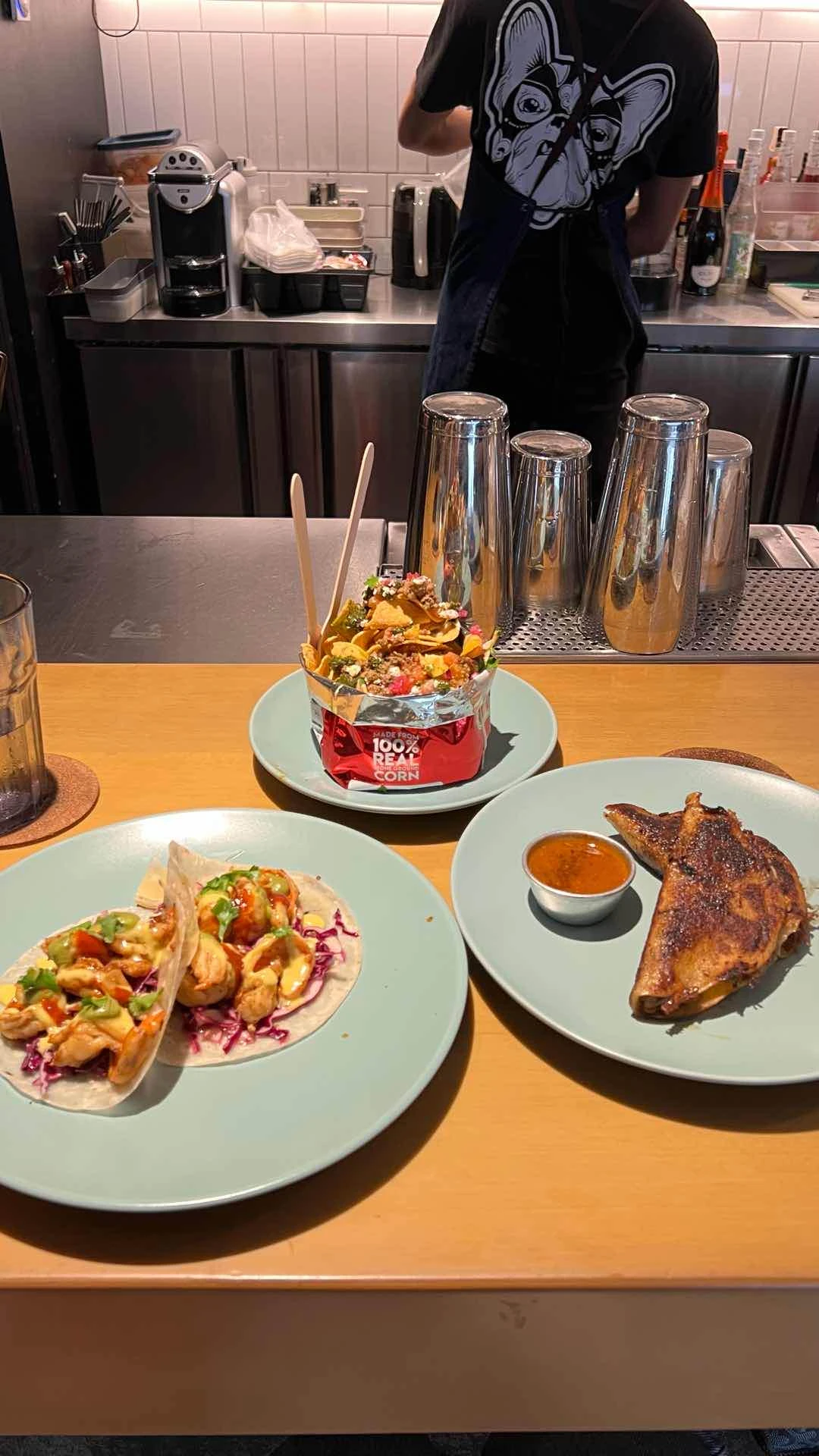 le bon junk, prawn tacos & lamb birria of Taquería Franco