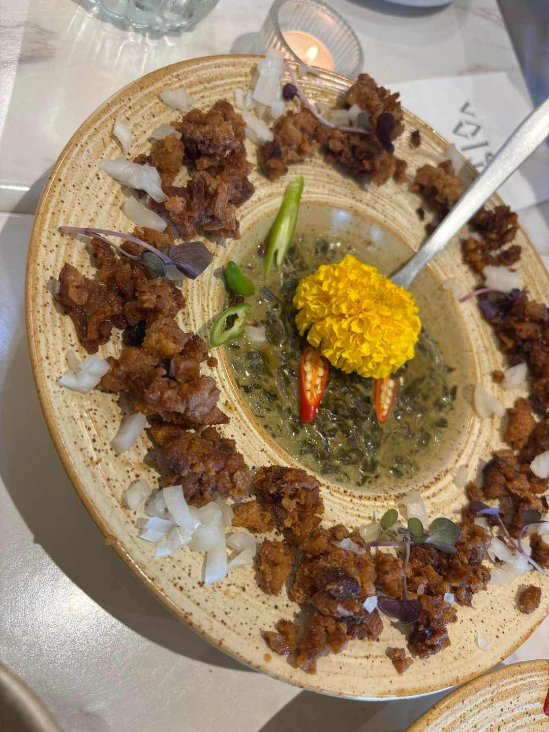 Laing with Sisig