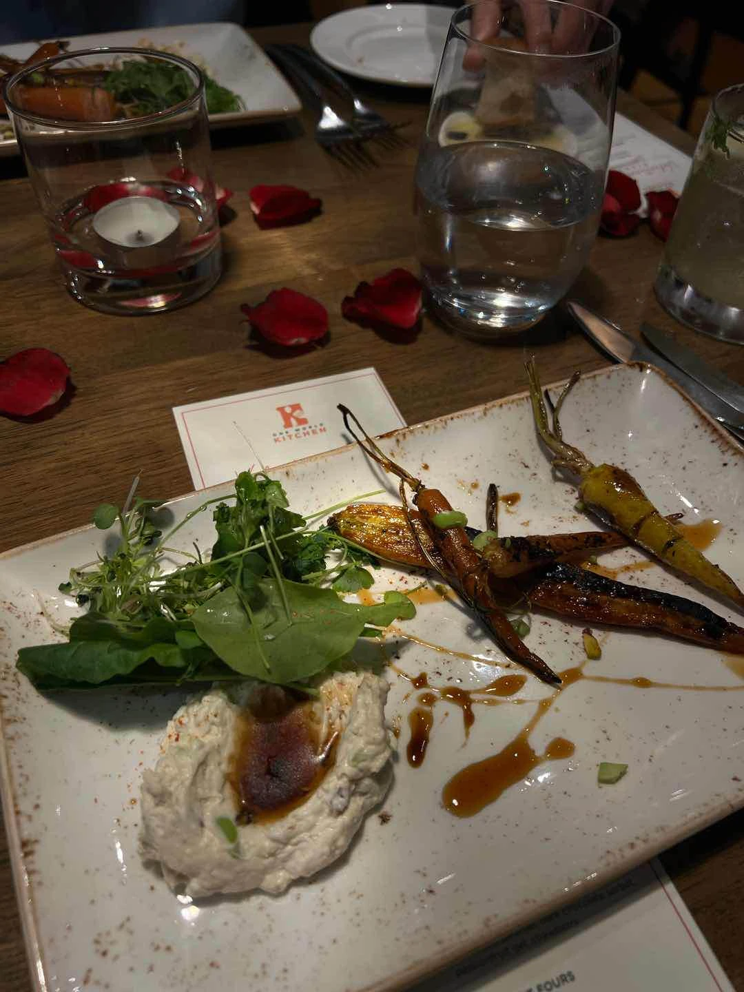 warm salad of baby carrots