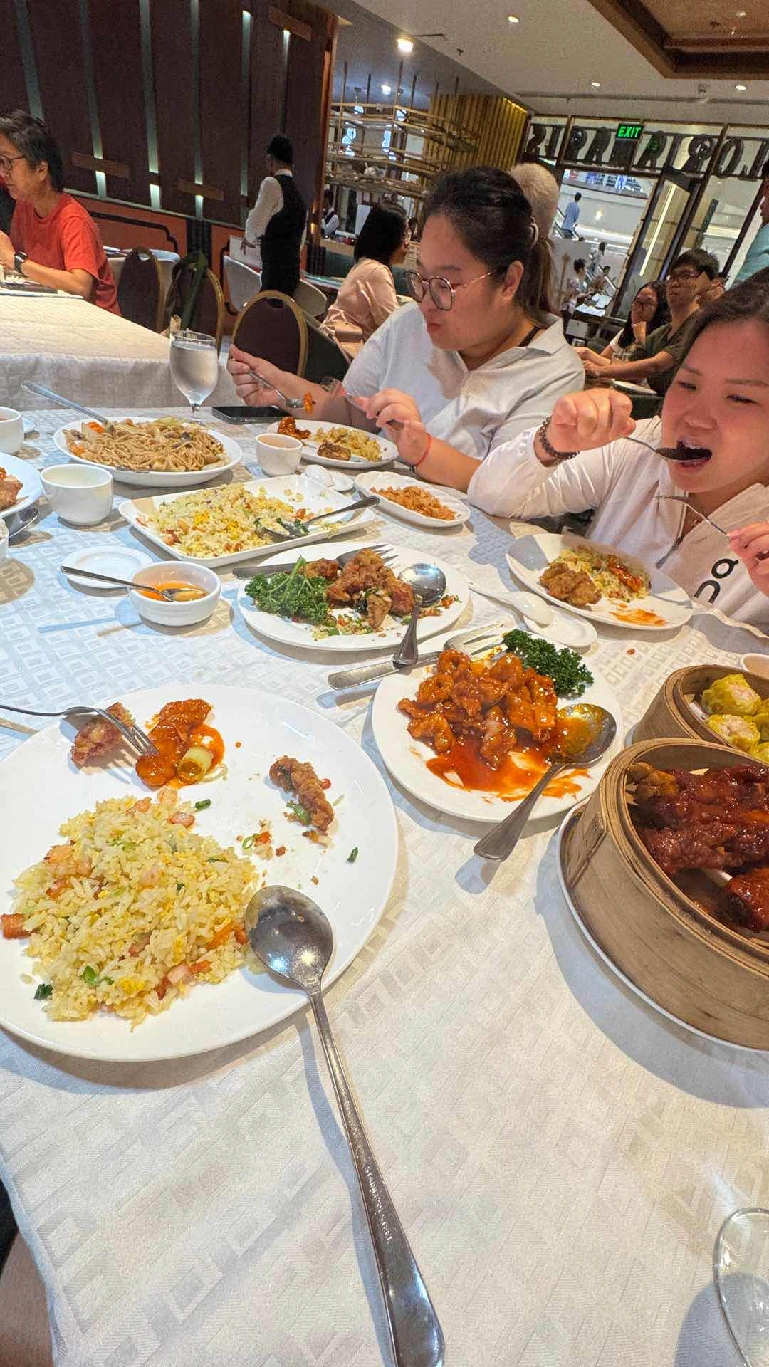 sweet & sour, birthday noodles, siomai and etc