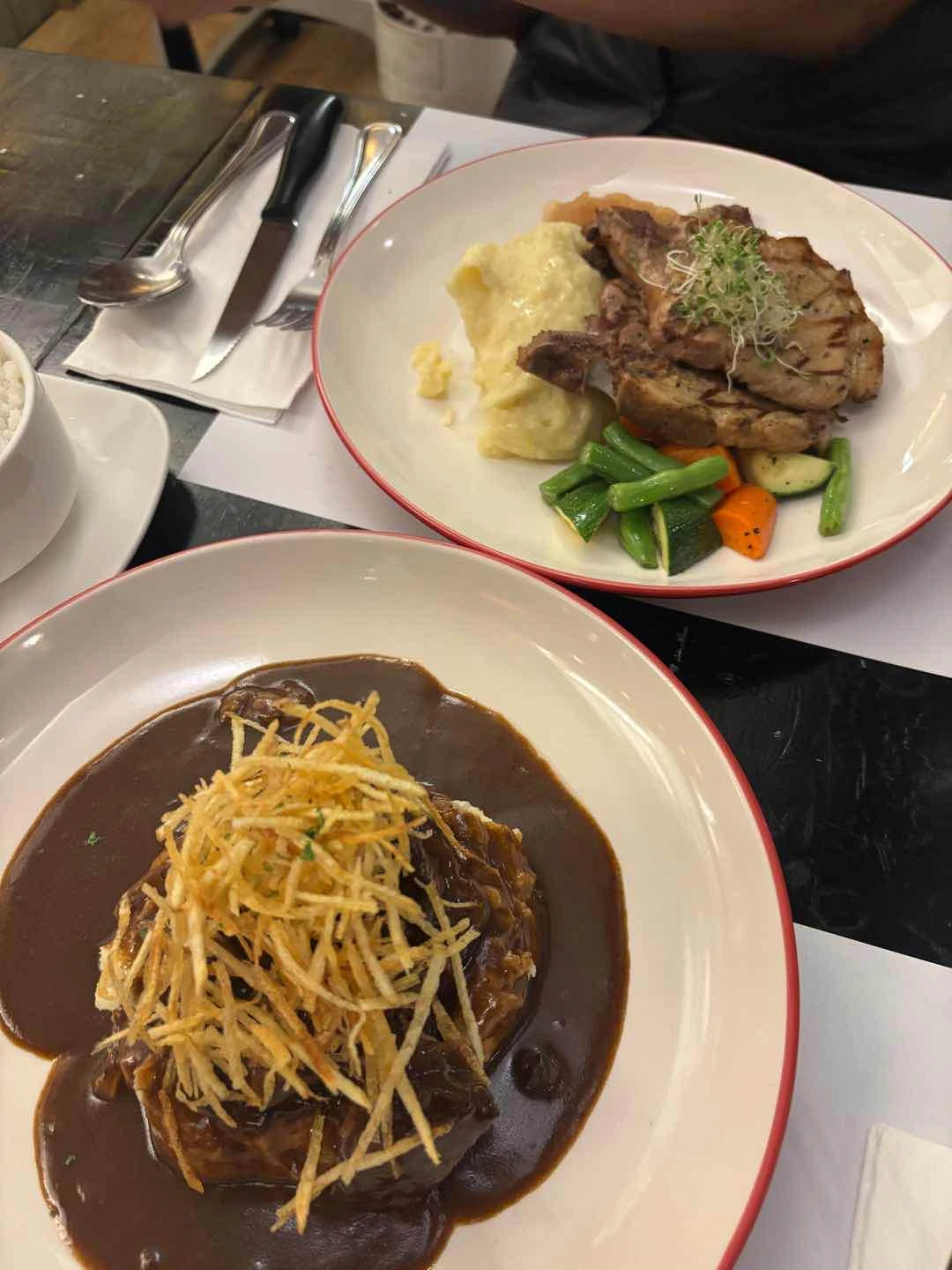 braised beef & porkchop
