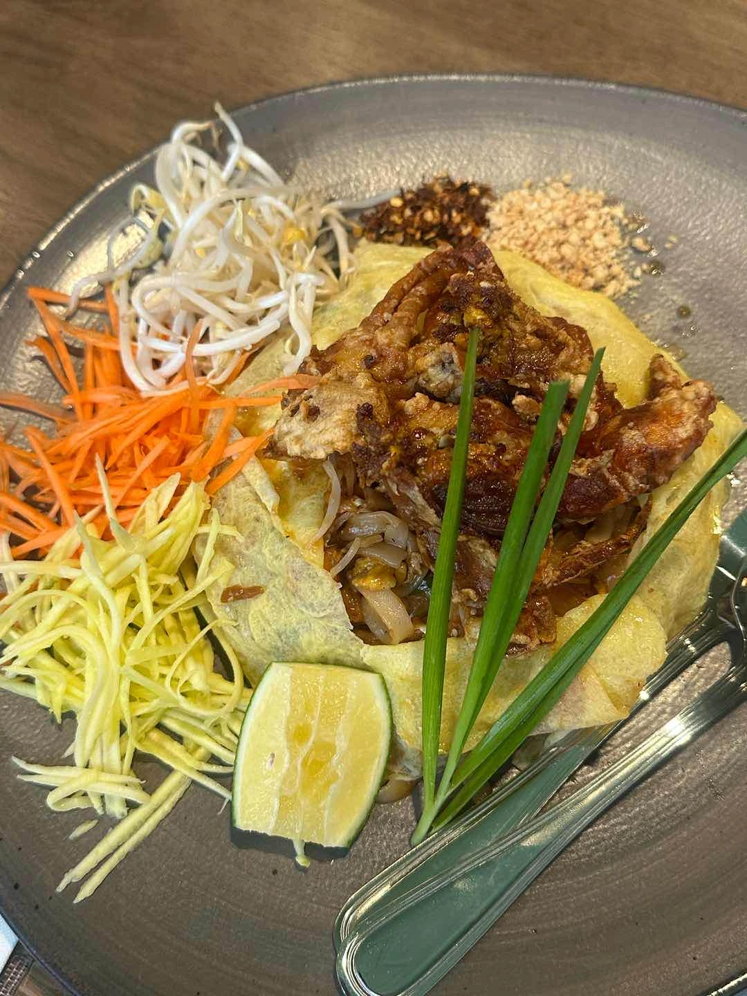 Pad Thai with Soft Shell Crab