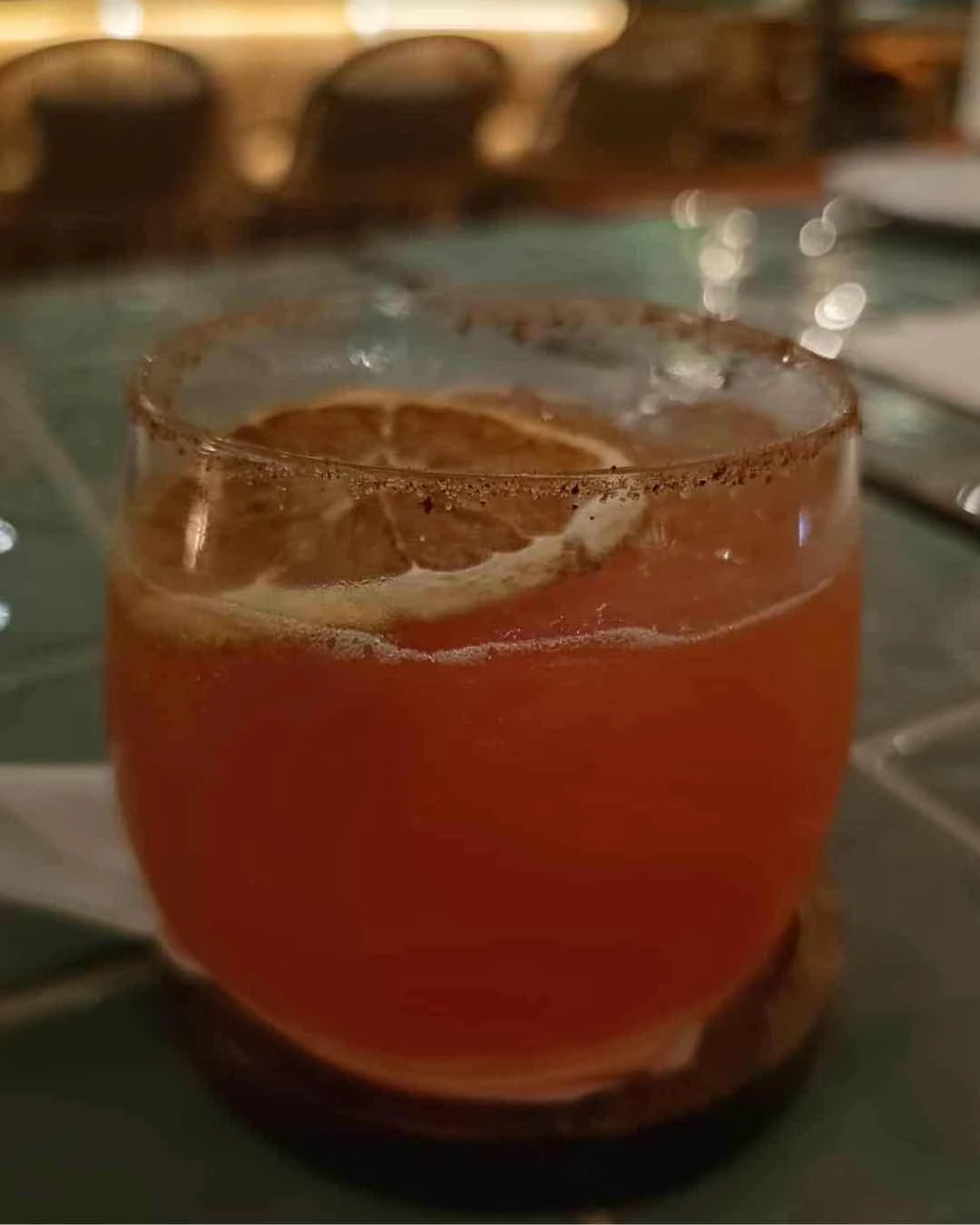 Mezcal-based blood orange margarita