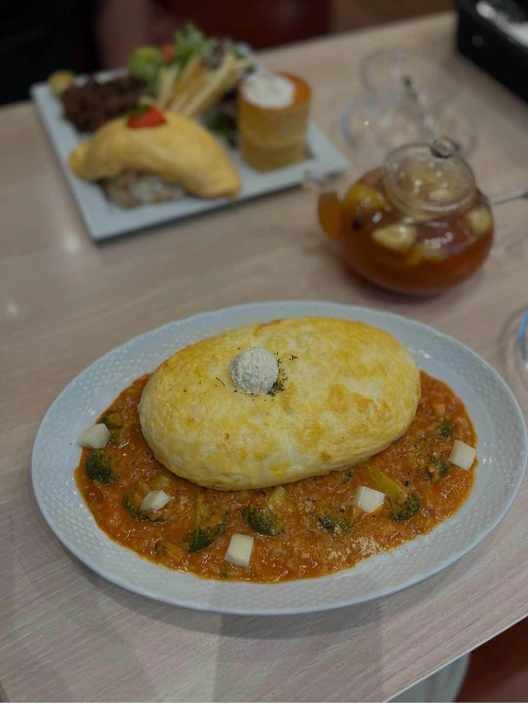 Lobster omu souffle with risotto