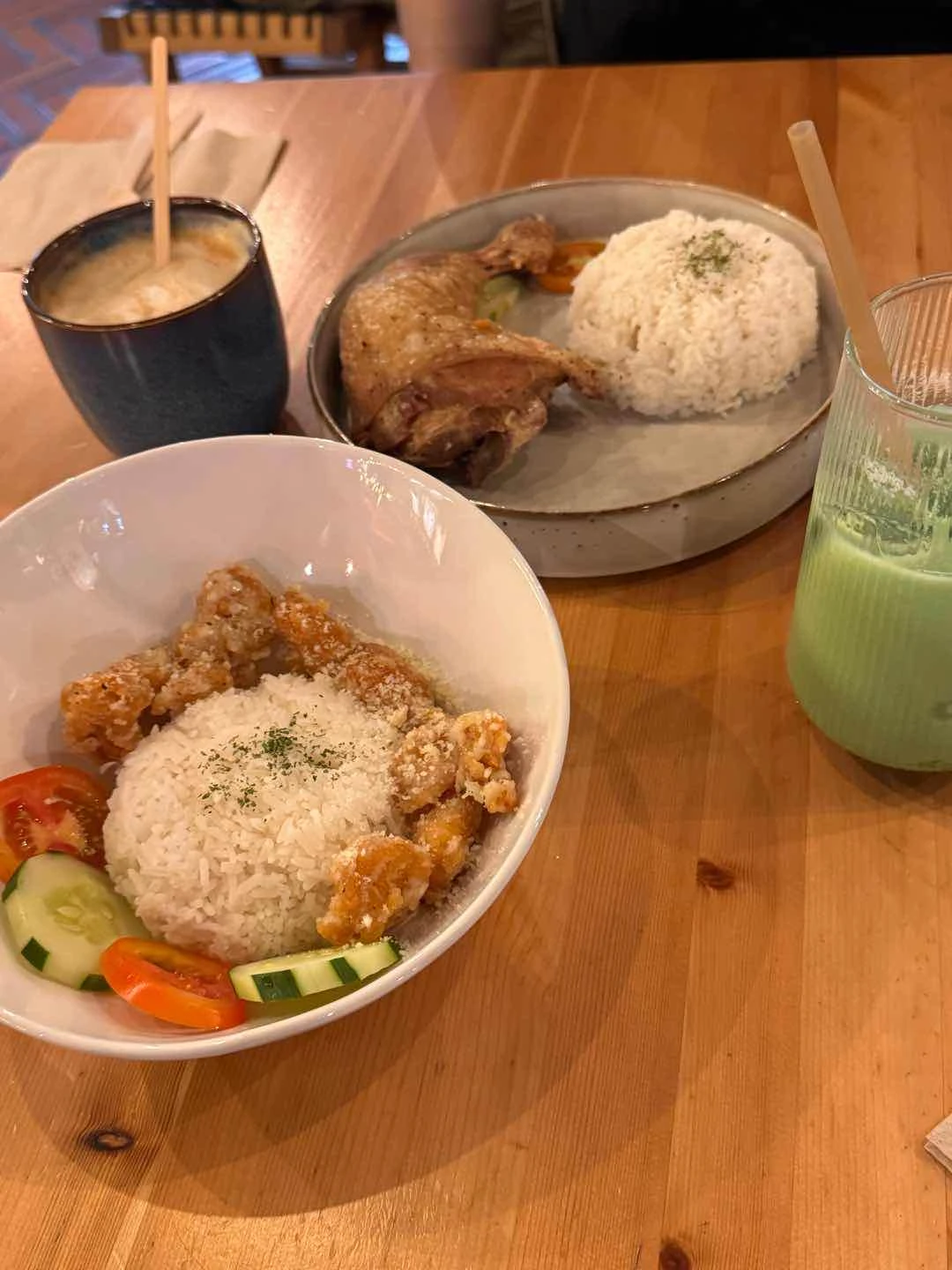 Chicken poppers and chicken quarter meals