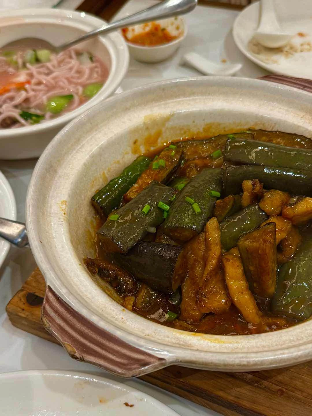 Claypot Eggplant with Yellow Croaker