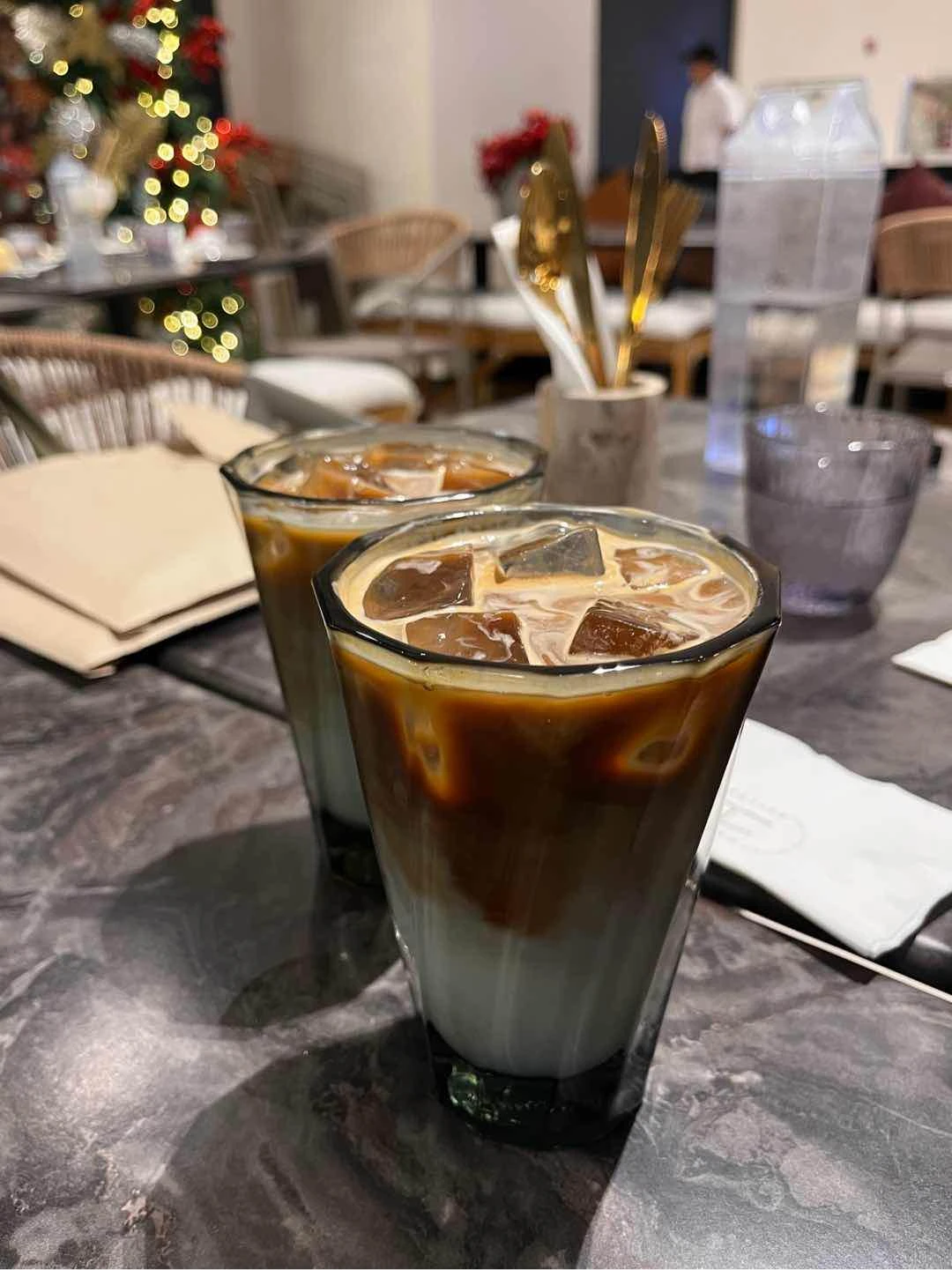 caramel macchiato and vanilla latte