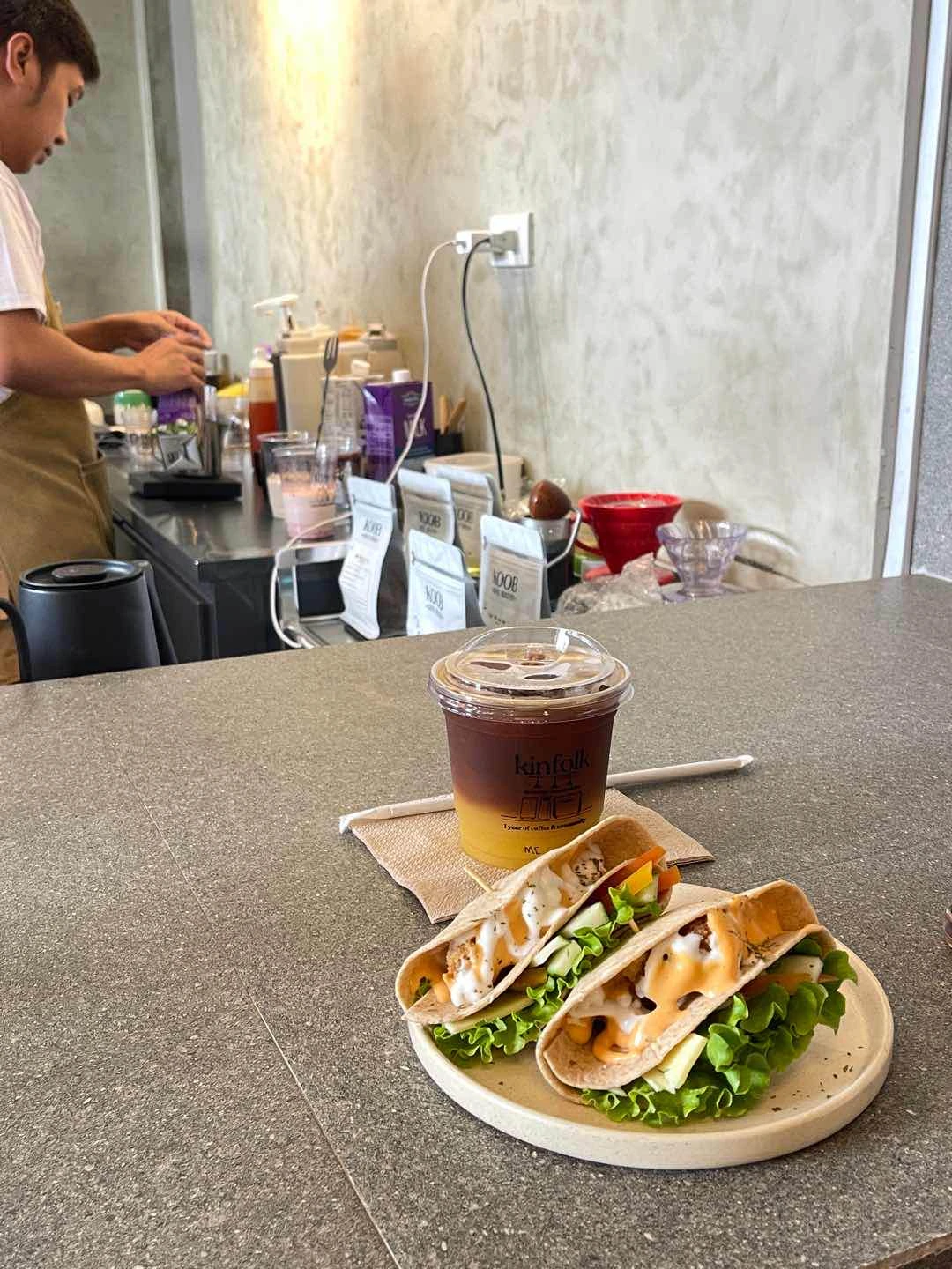 Mandarin Espresso & Chicken Wrap