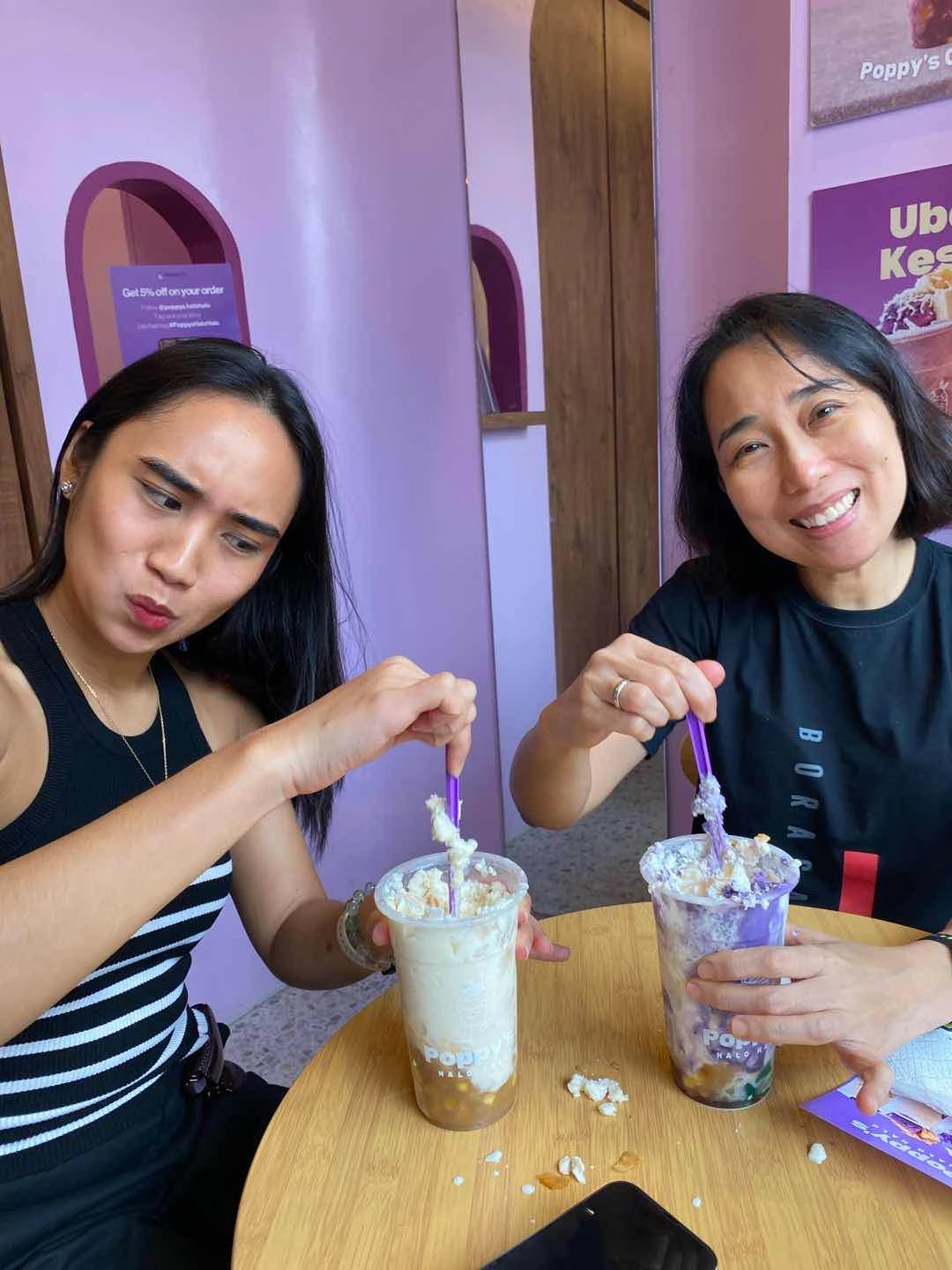 Mom and ate mixing things up! 