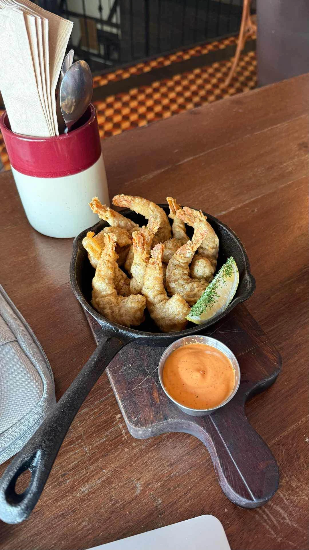 Shrimp poppers. Yummy, shrimp was deveined!