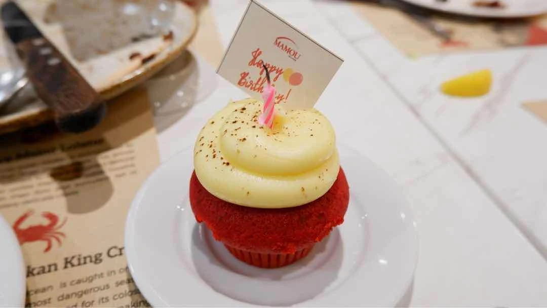 Complimentary Red Velvet Cupcake