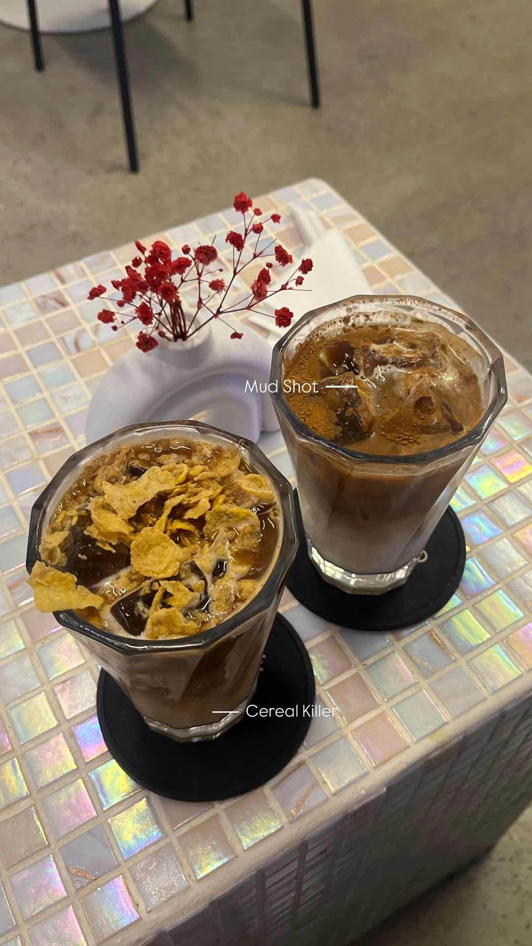 Cereal Killer Php 240 & Mud Shot Php 240 of Odd Cafe