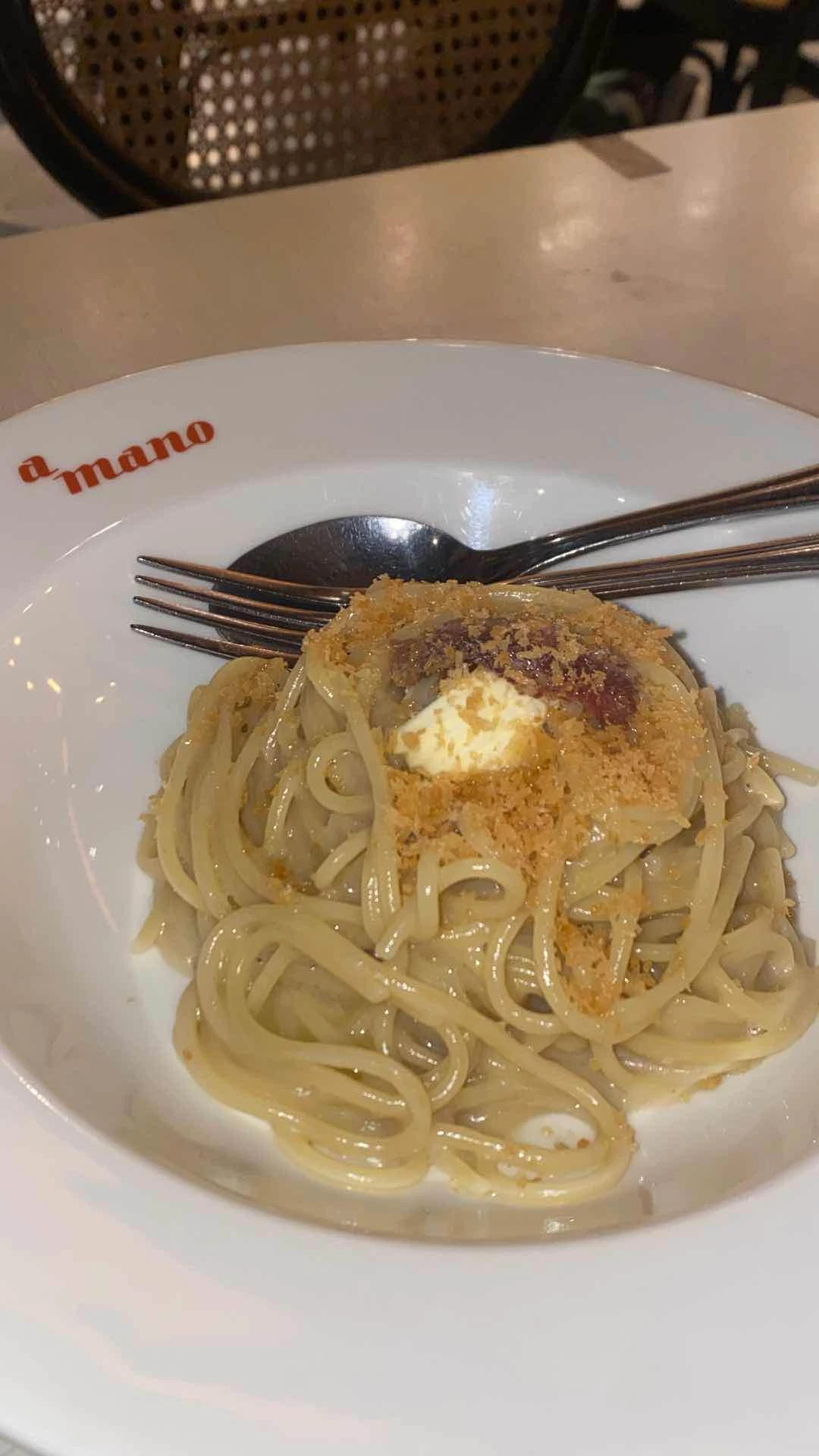 Burro e Alici Pasta (Butter & Anchovy) of a mano