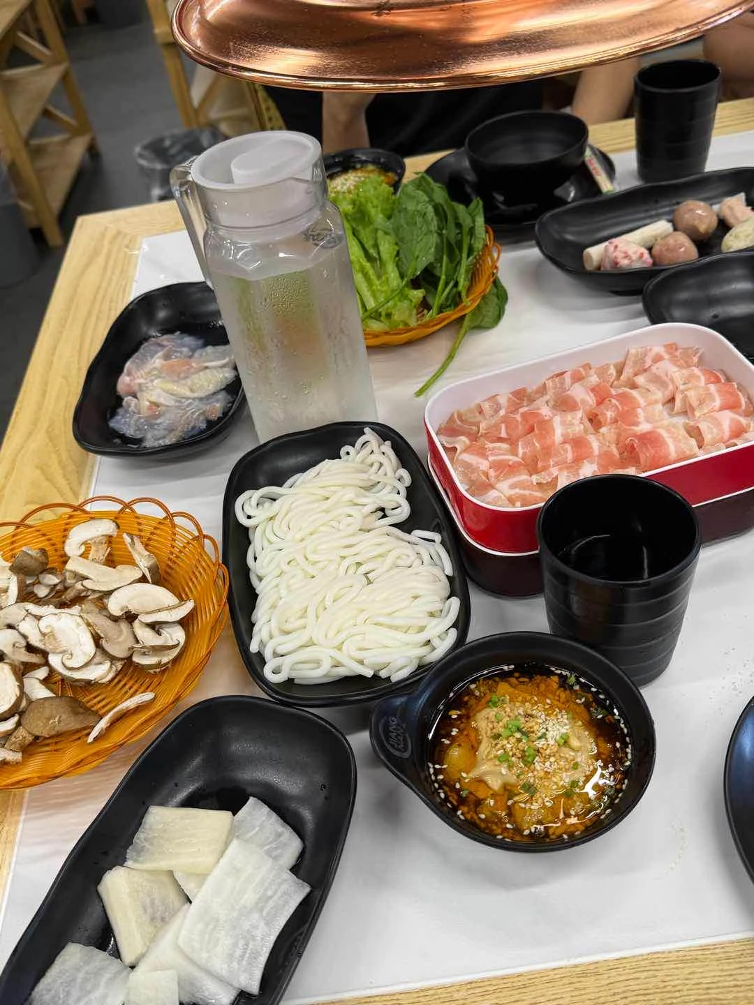 veggies, meats and balls of Jiang Nan SM East Ortigas