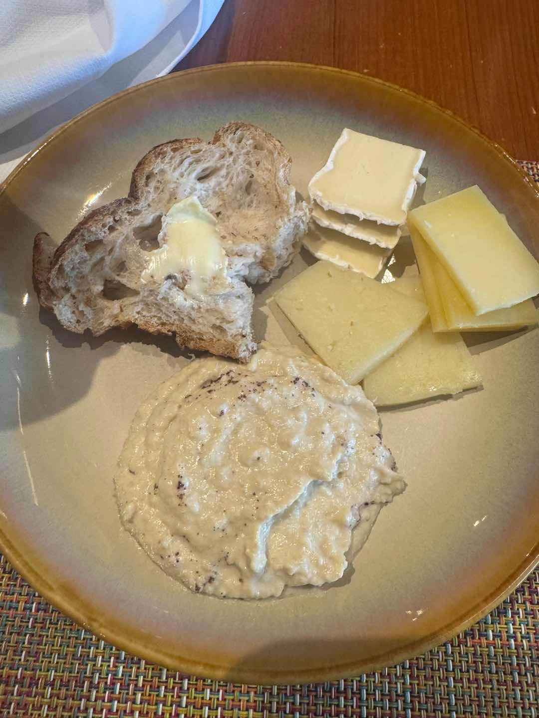 hummus, sourdough, cheese