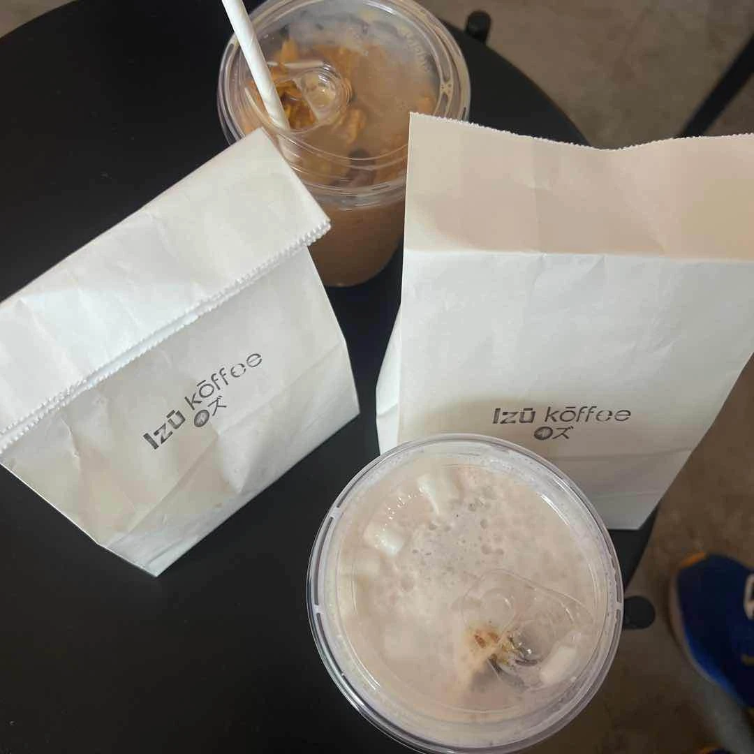 cinnamon bun, banana choco muffin, smores latte, cereal oat latte