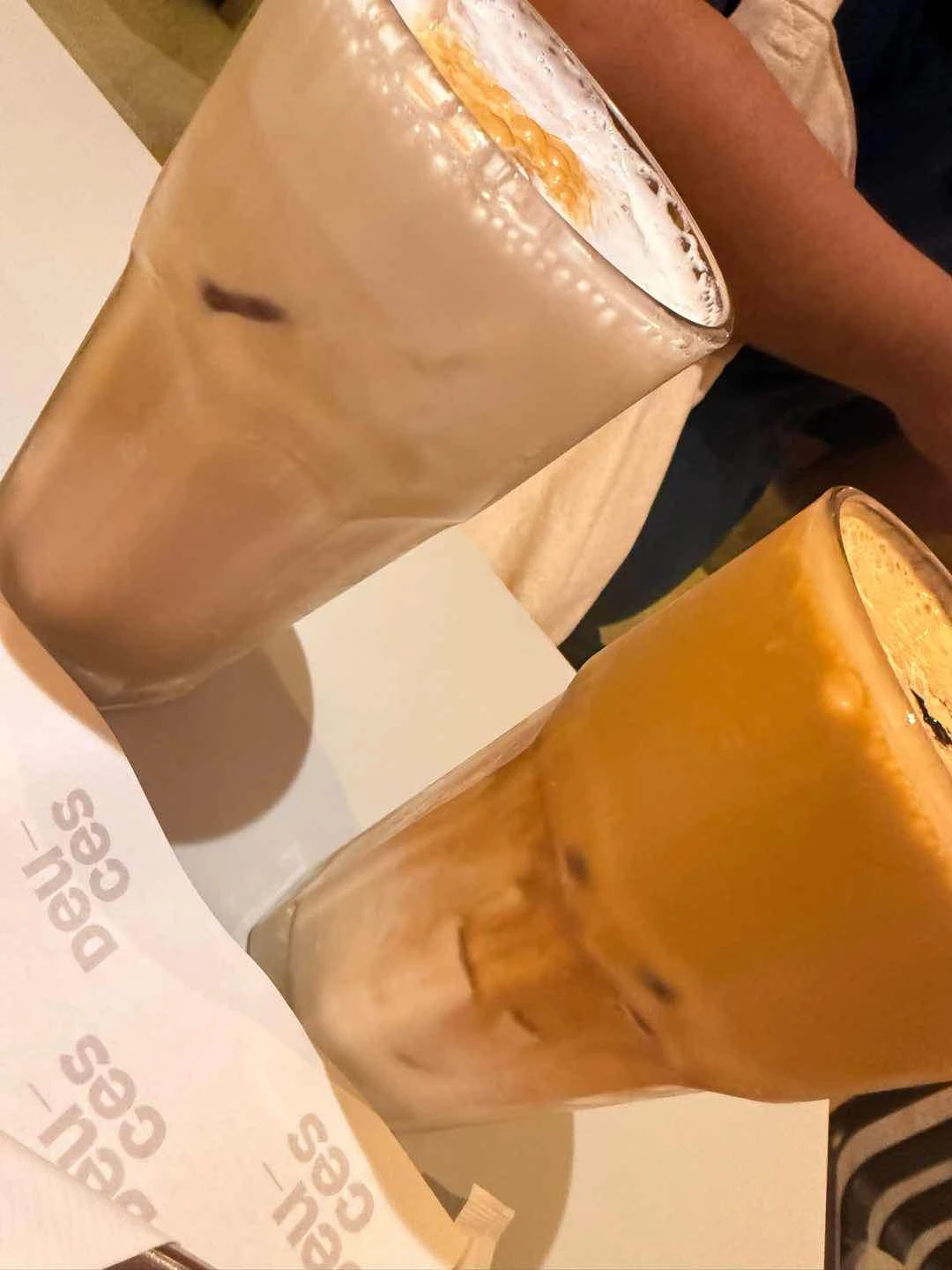 Sea salt latte and spanish latte