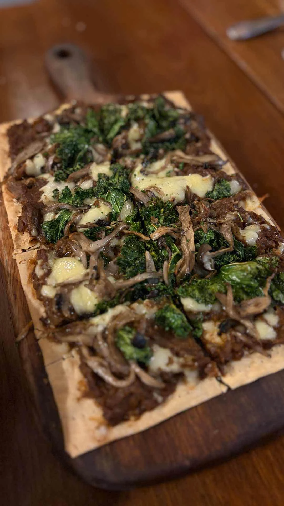 Mushroom Alsatian Pizza 