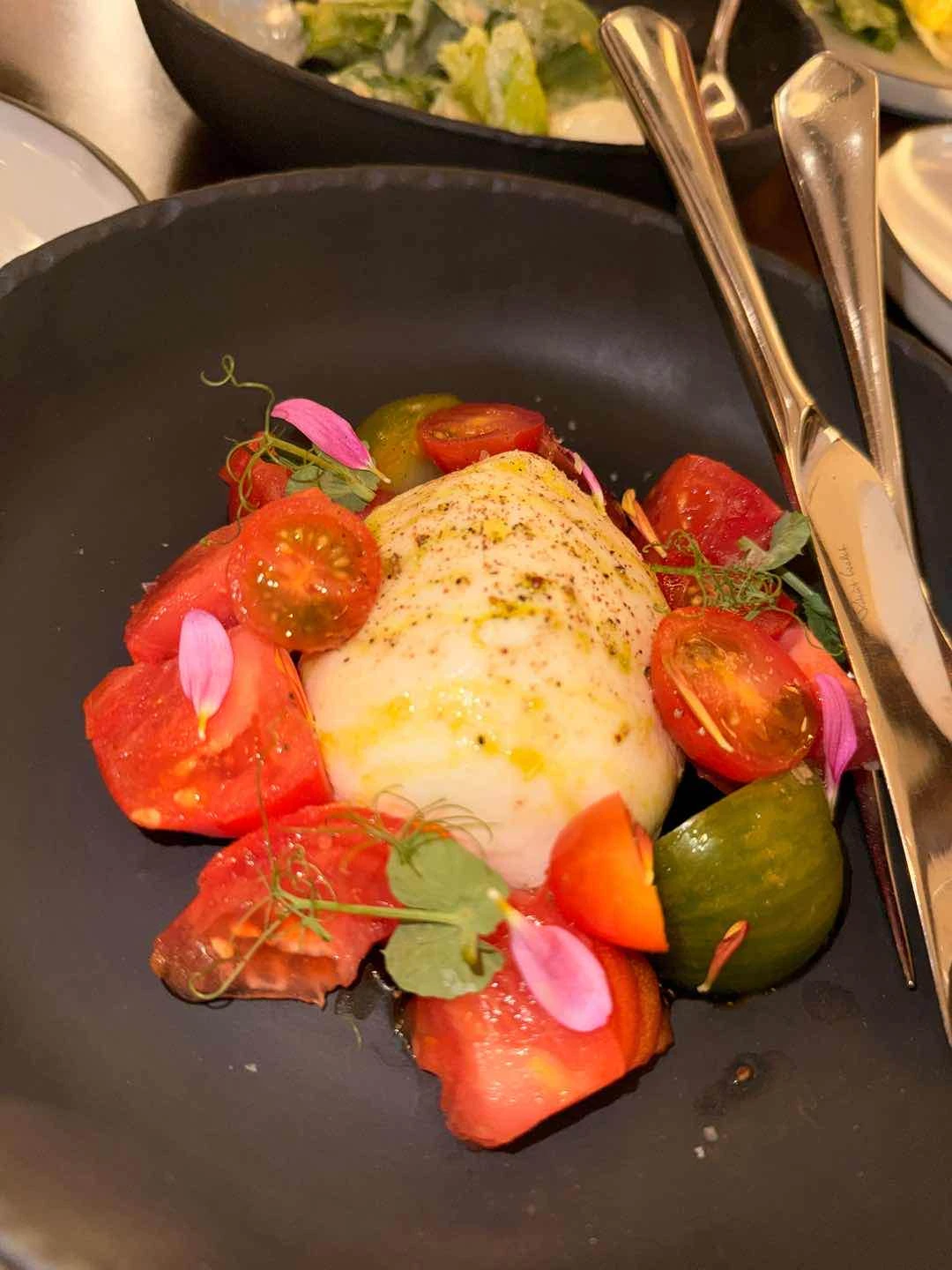 Tomatoes and burrata 