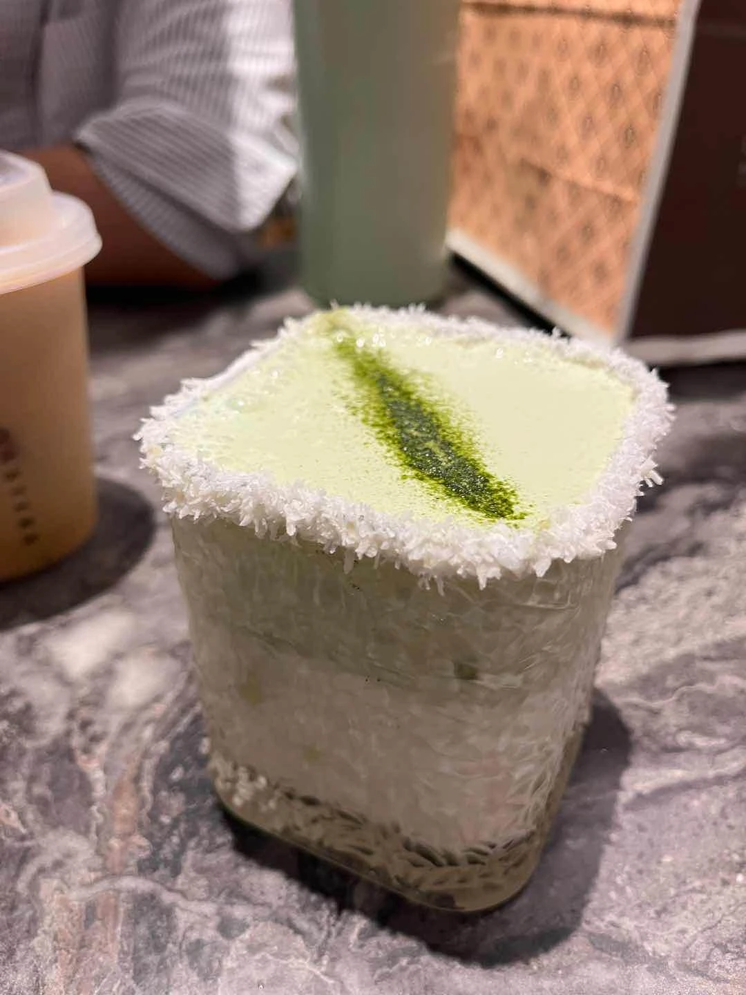 Coconut Latte with Matcha Foam