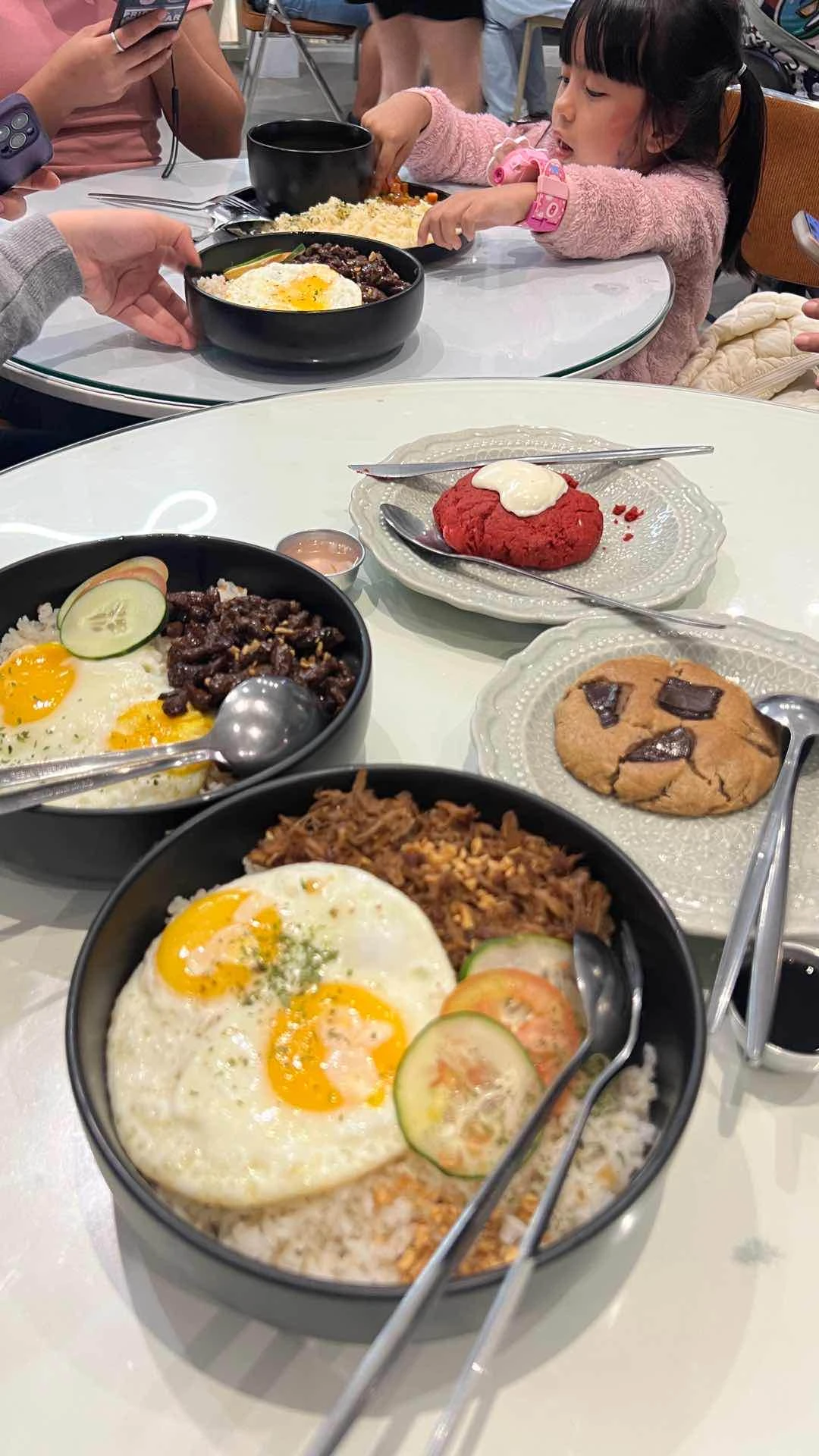 Pork adobo flakes bowl, new zealand beef tapa bowl, & cookies
