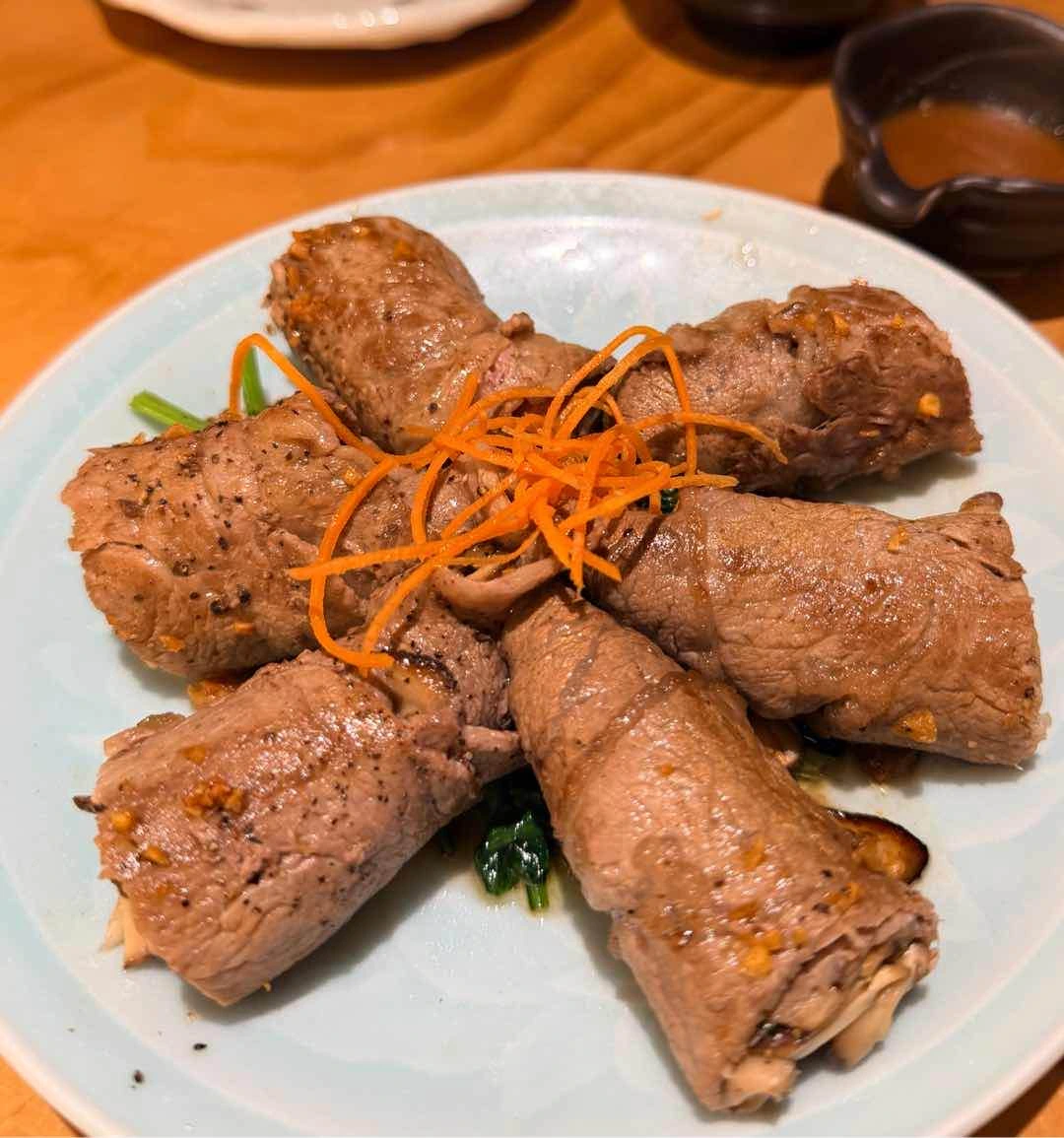 Mushroom Rolled in Beef Teppan 💯