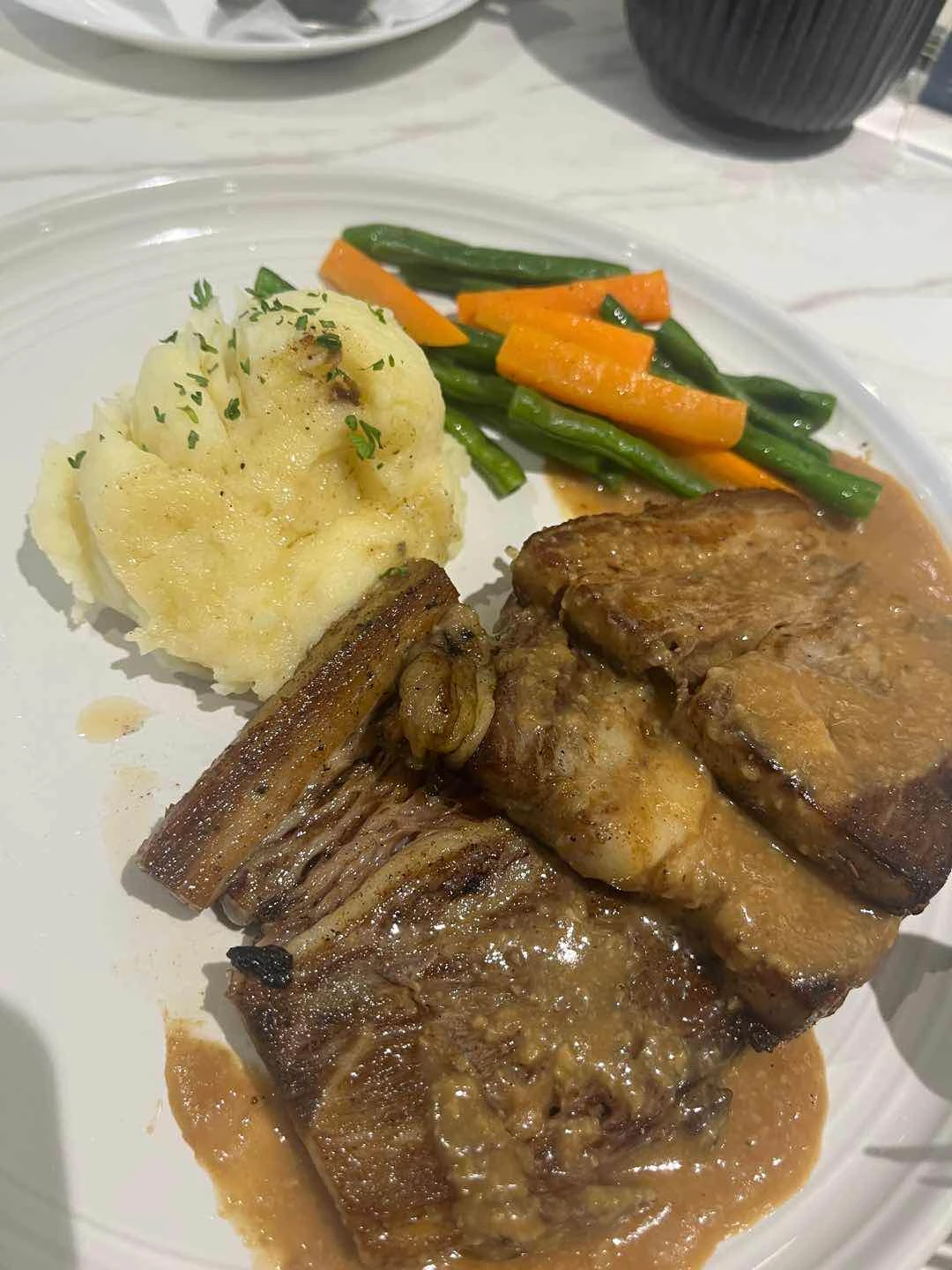 roast beef and mash