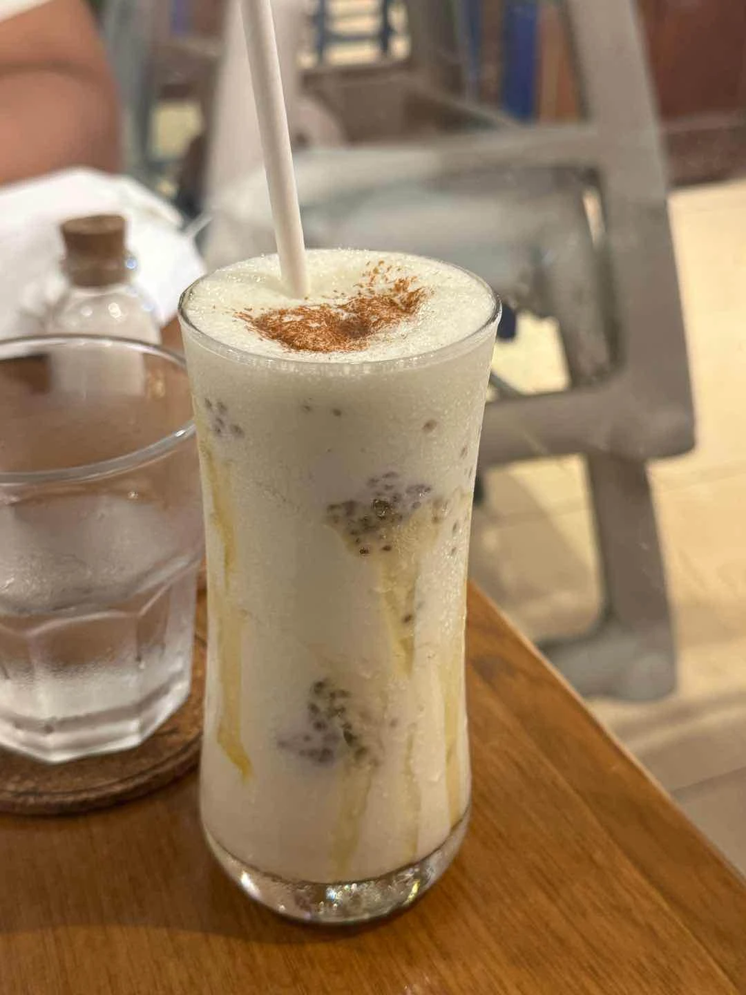 Honey yogurt chia seed shake