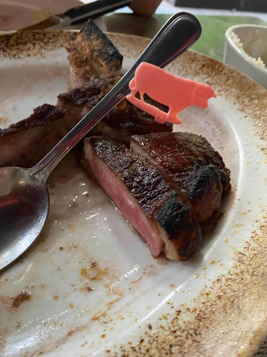 Dry aged steak was aight! Paired it w mashed potato , Onion rings and steak rice! 