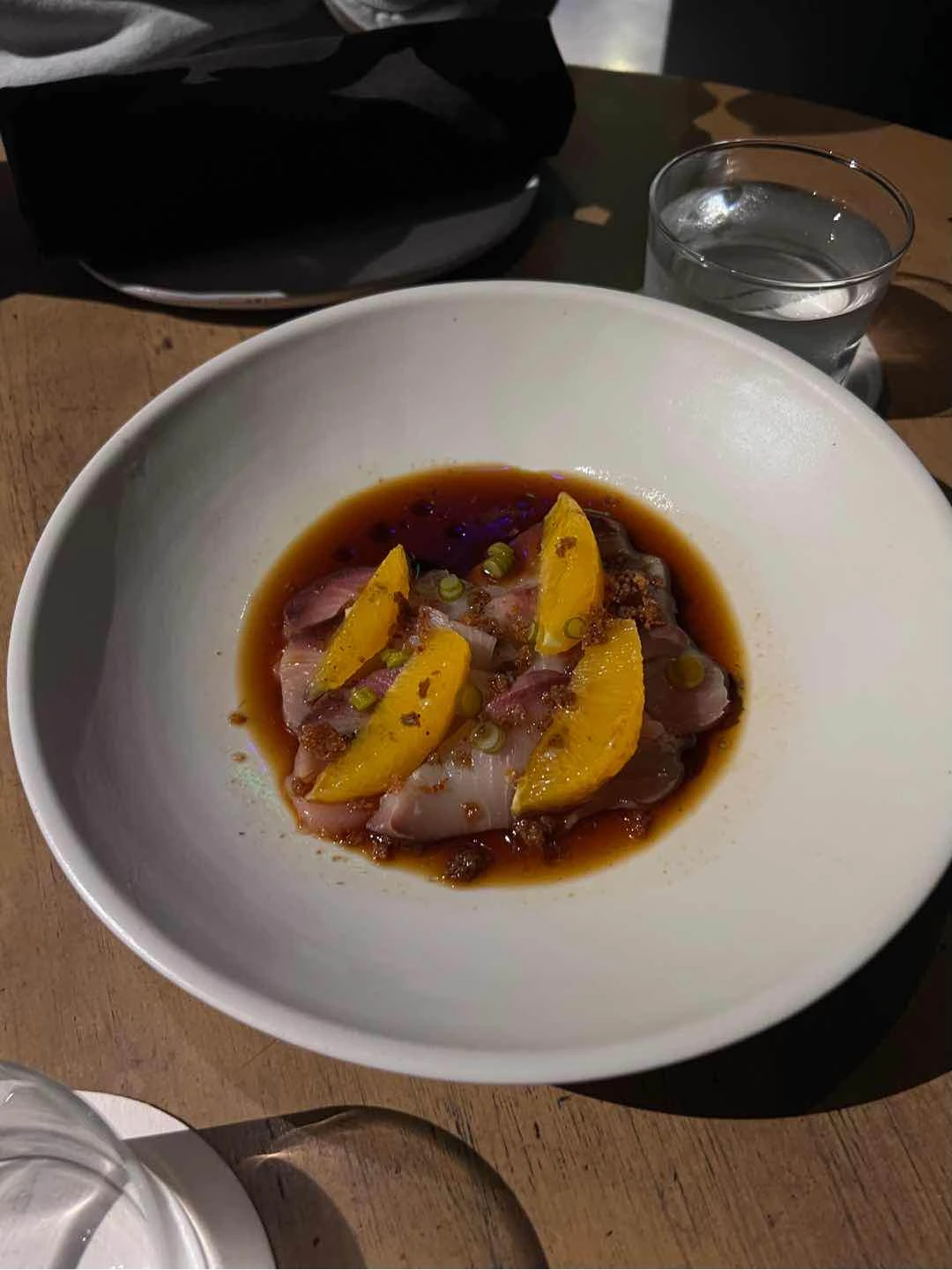 cured hamachi, ponzu of The Test Kitchen by Josh Boutwood