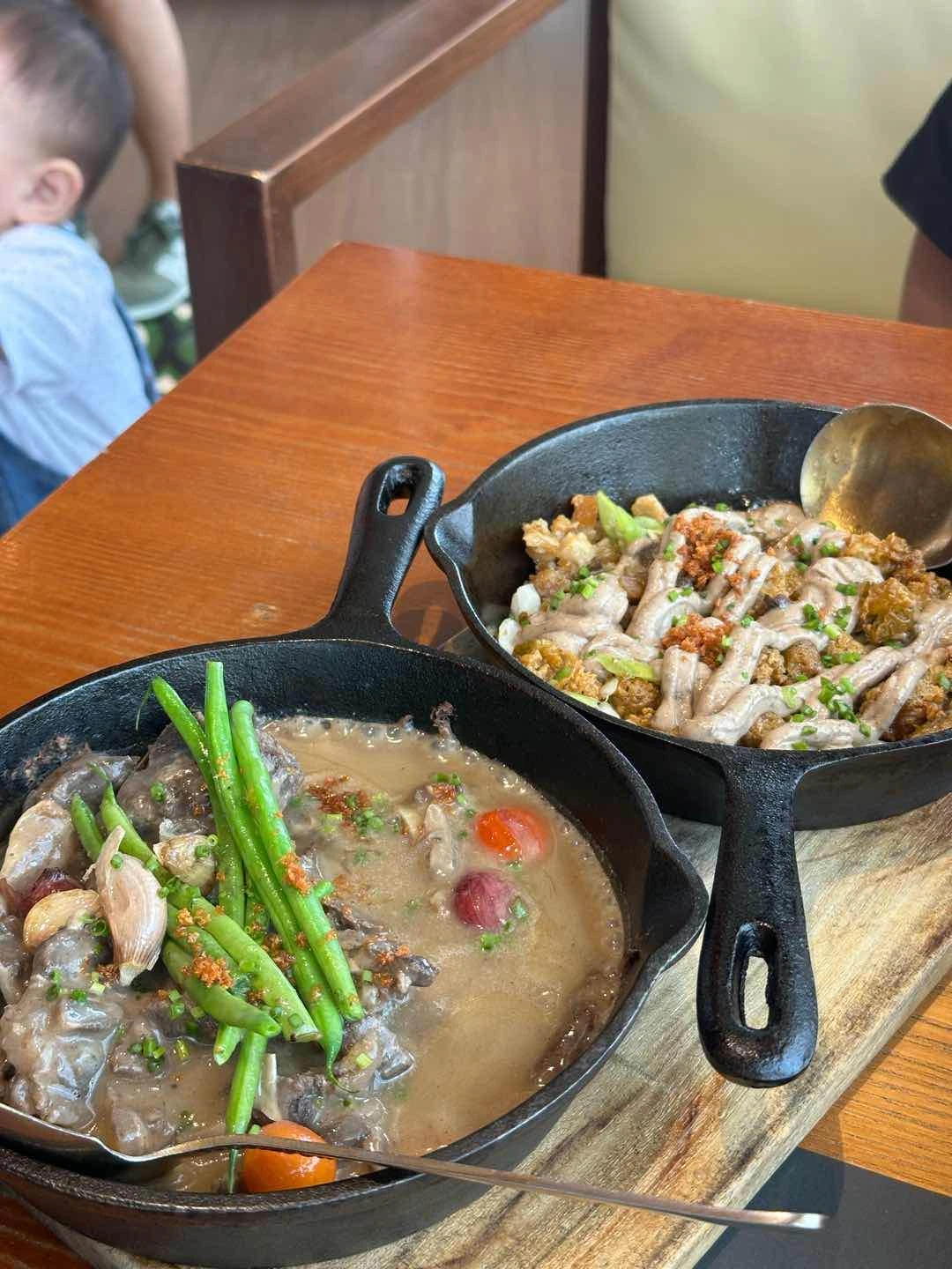 Sizzling Sinigang & Lechon Oyster Sisig