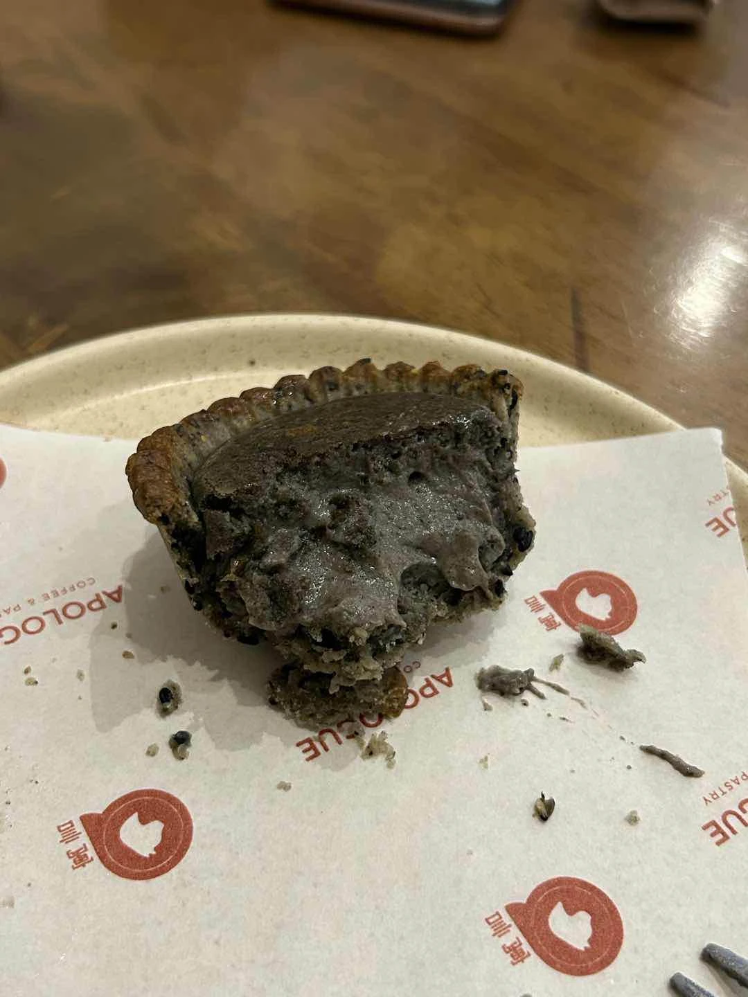 Black Sesame Cheese Tart of Apologue Coffee & Pastry