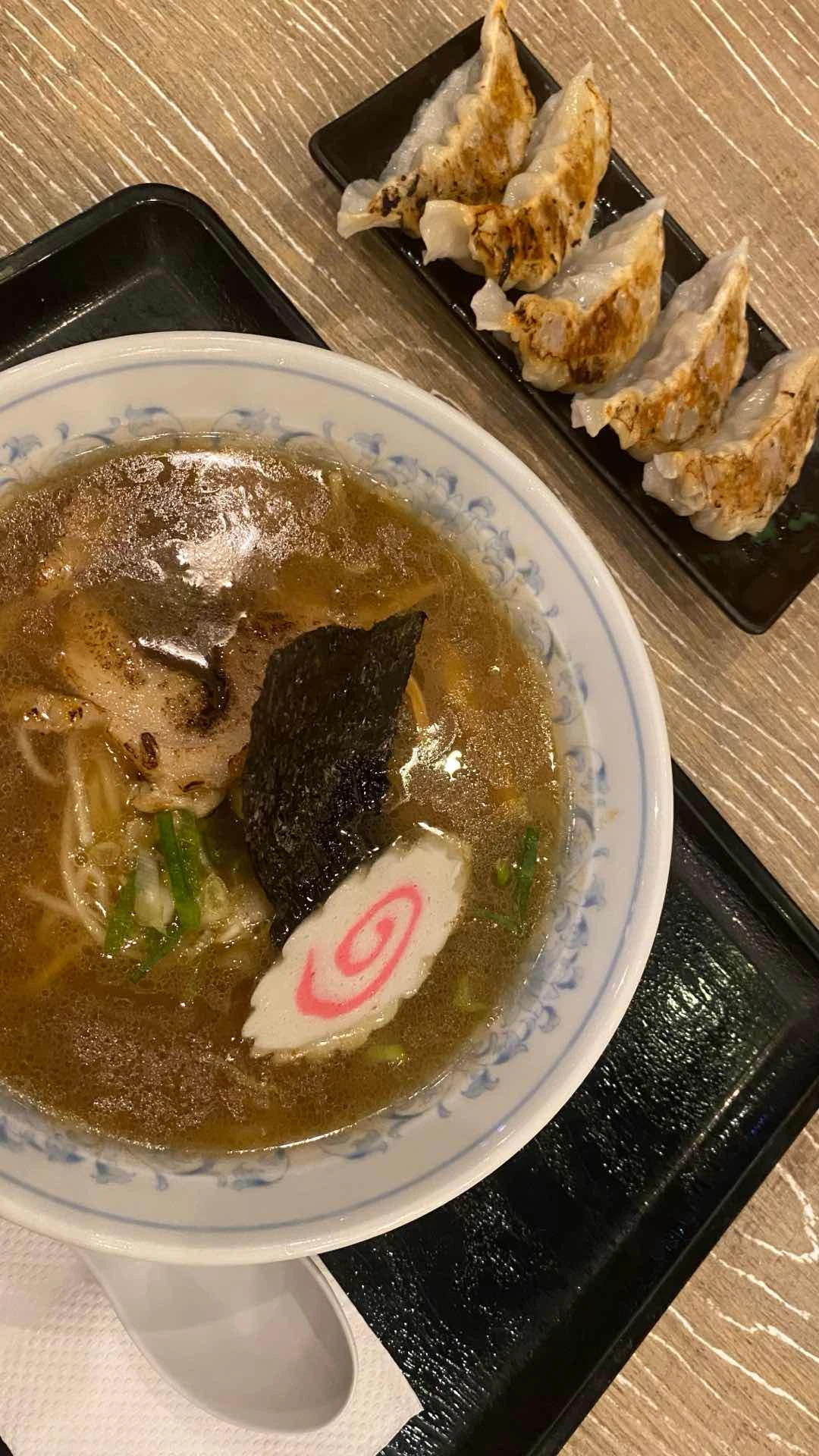 Shoyu ramen and Gyoza