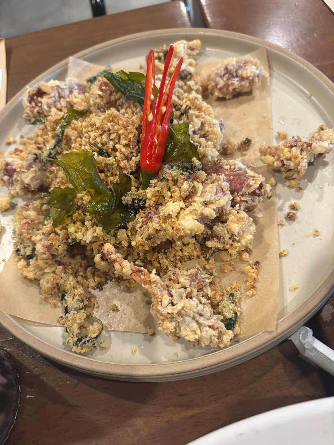 Crispy Butter Cereal Squid of Hygge Restaurant