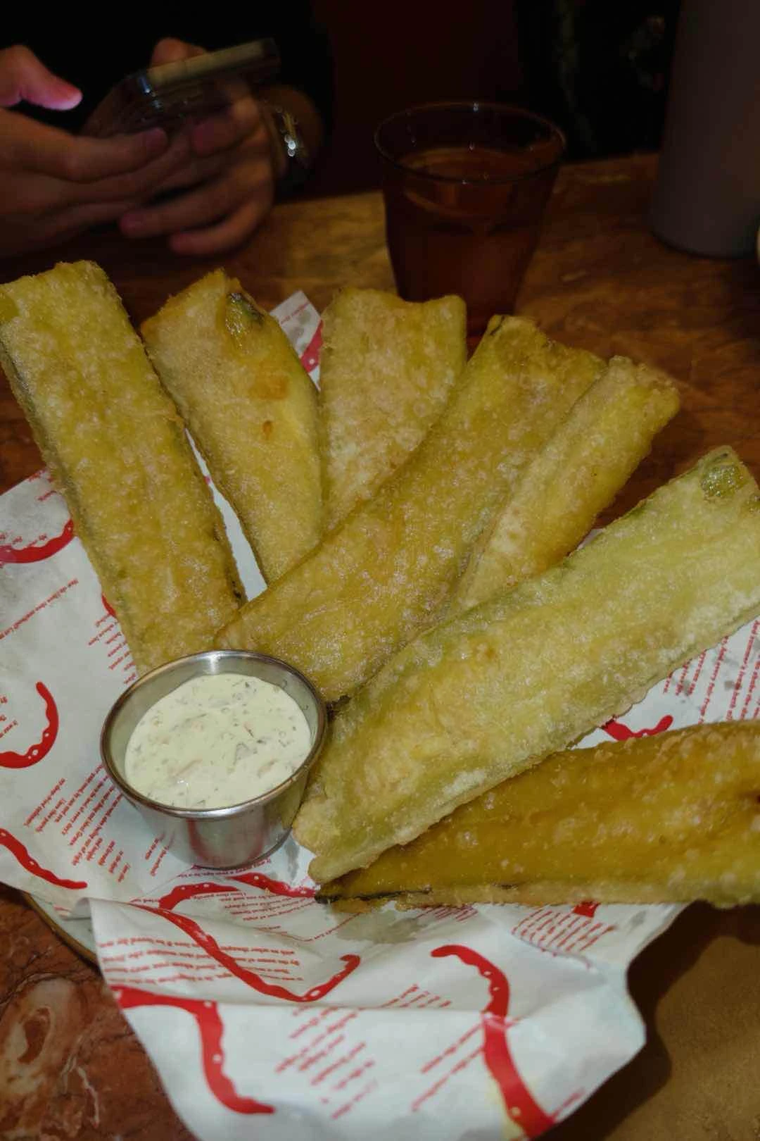 pickle chips of Thank You Seafood