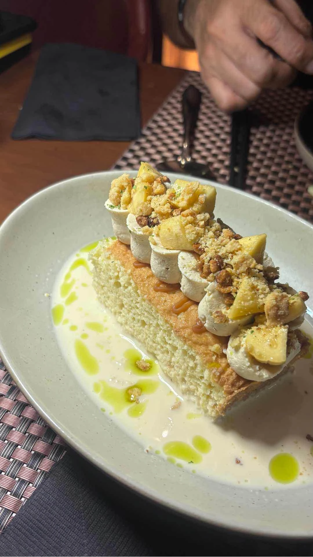 Banana miso tres leches of Oak & Smoke