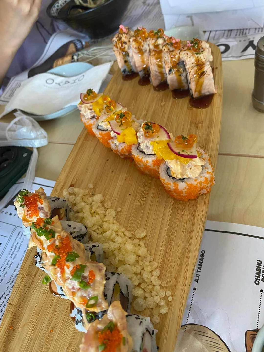 the sushi platter