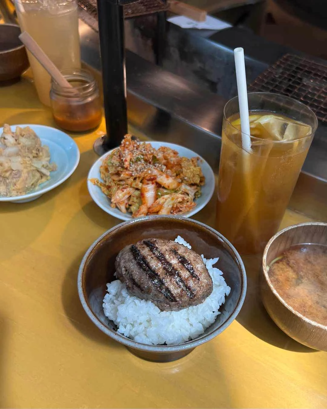 HTC Set, Kimchi, Potato Salad, and Iced Tea