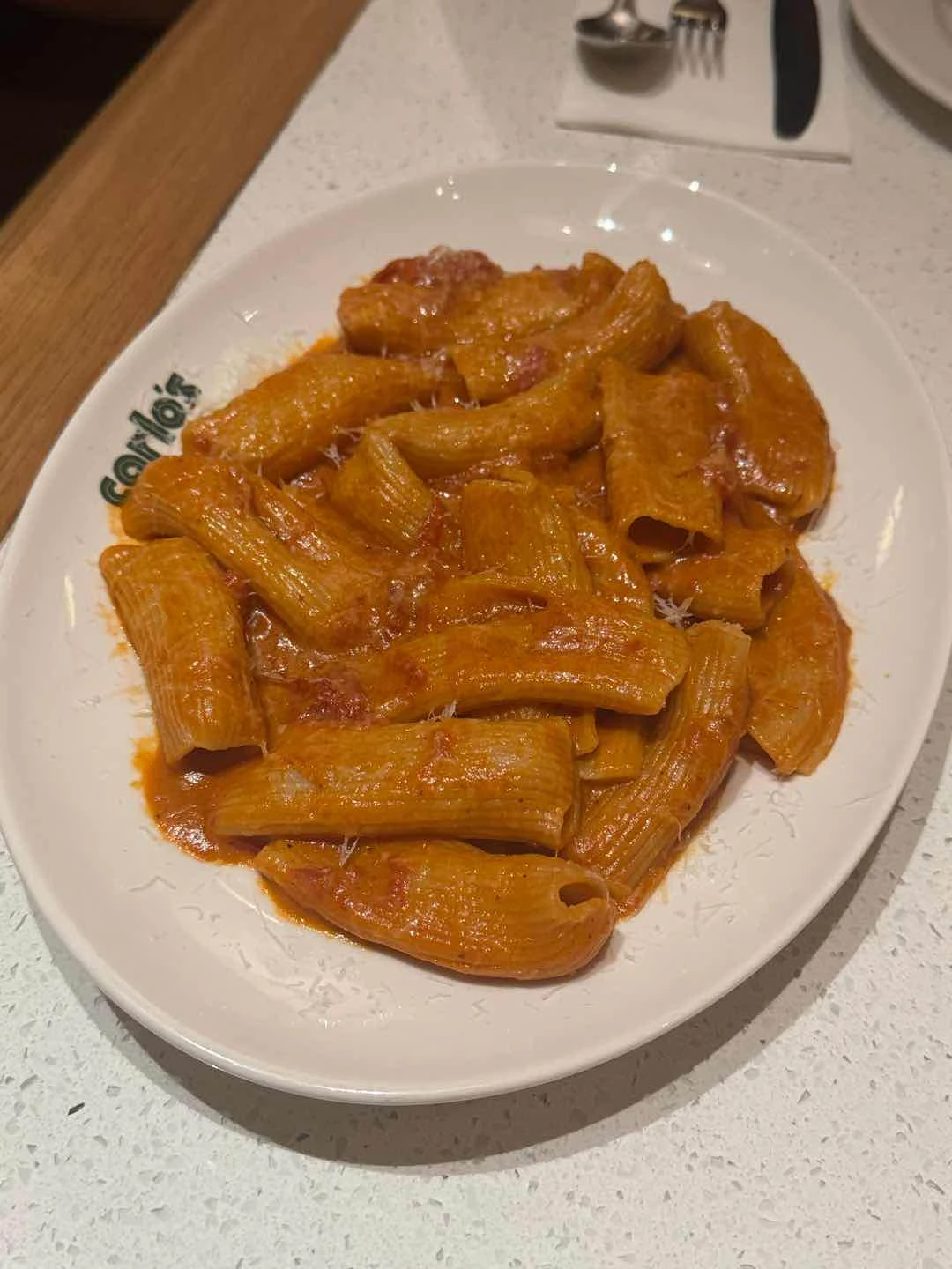 Carlo’s Spicy Vodka Rigatoni of Carlo's