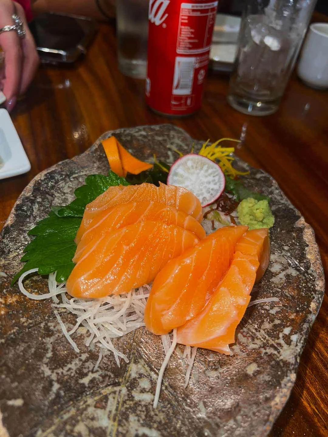 salmon sashimi