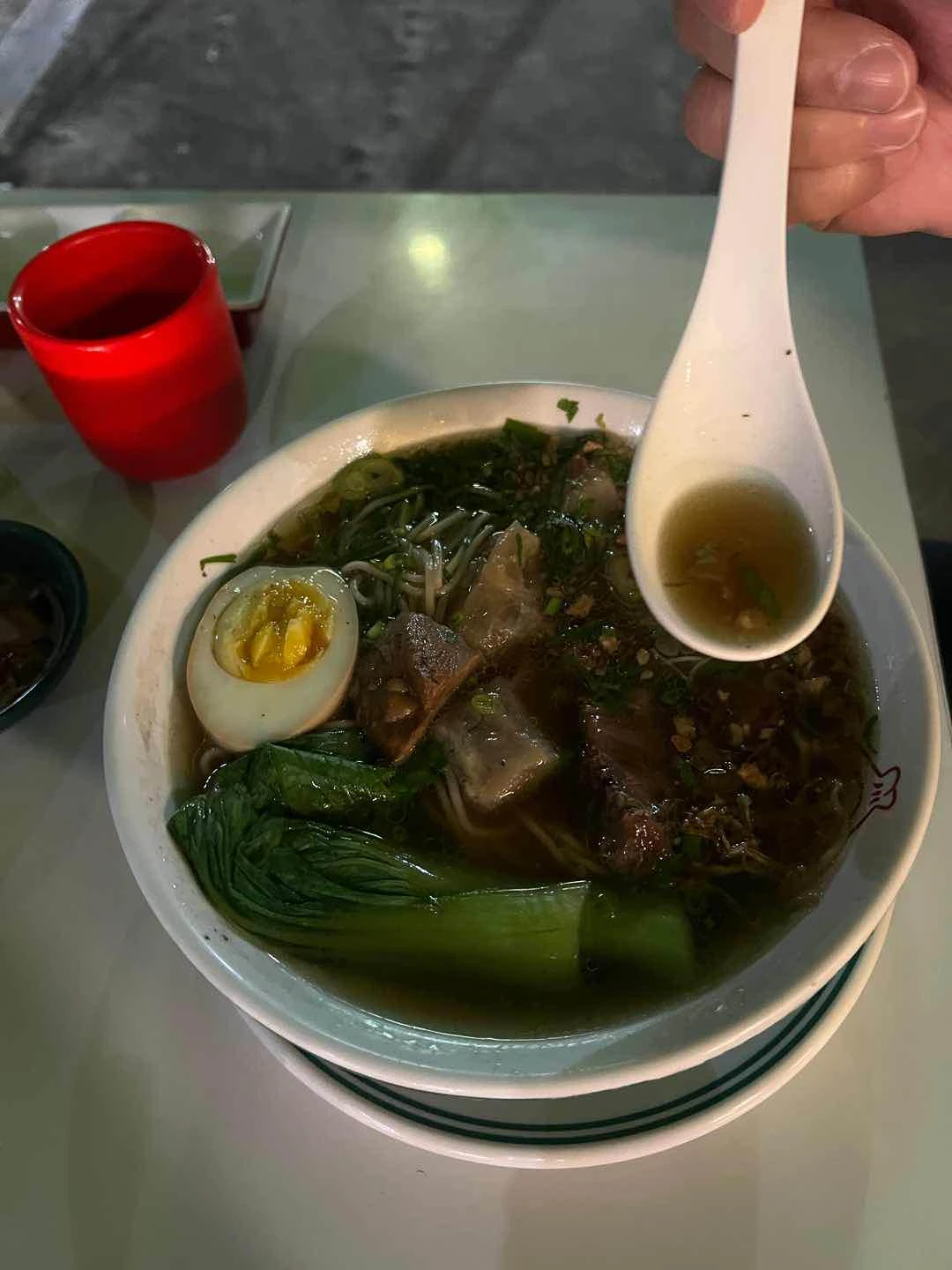 Beef brisket and tendon