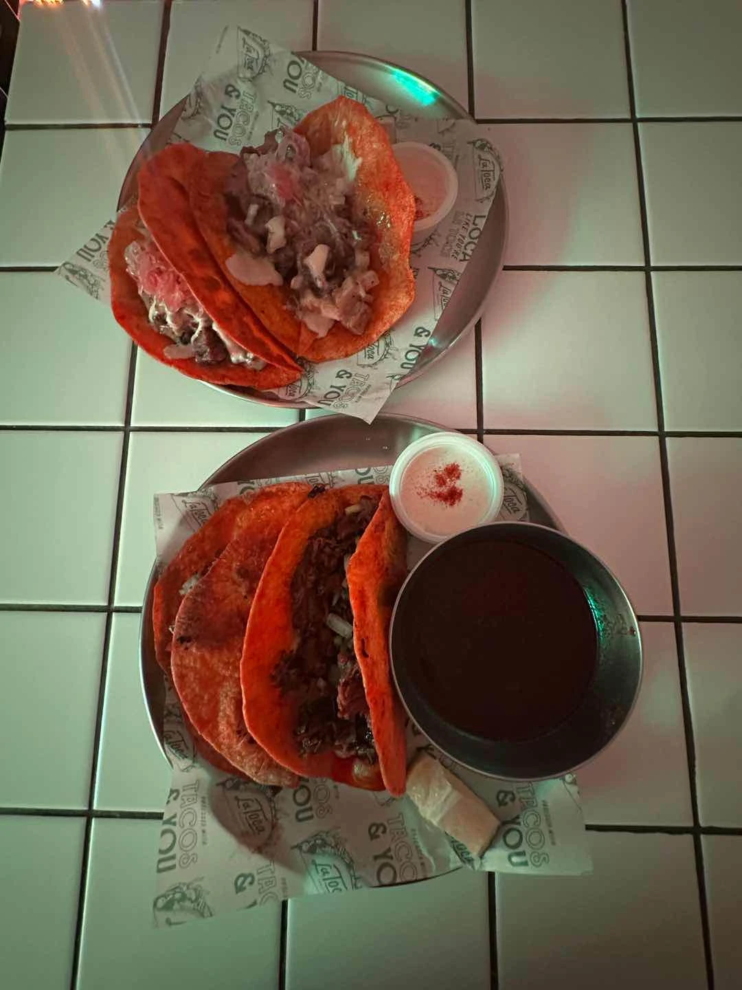 Quesabirria tacos (the plate w consomme)
