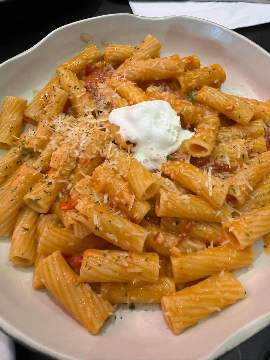 creamy tomato rigatoni