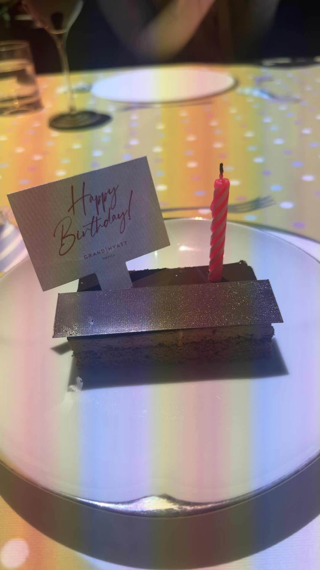 complimentary birthday cake